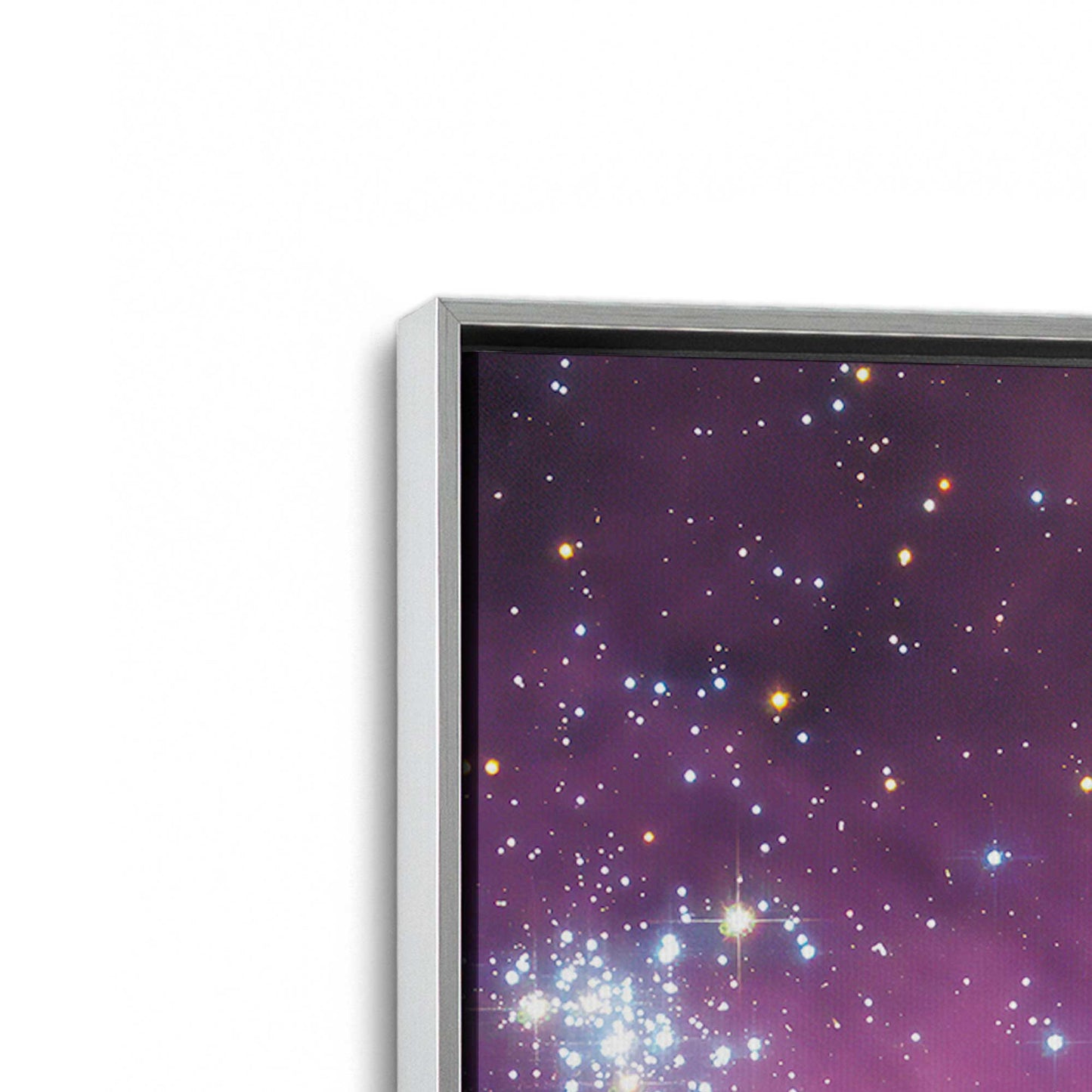 [Color:Polished Chrome], Picture of art in a Polished Chrome frame at an angle