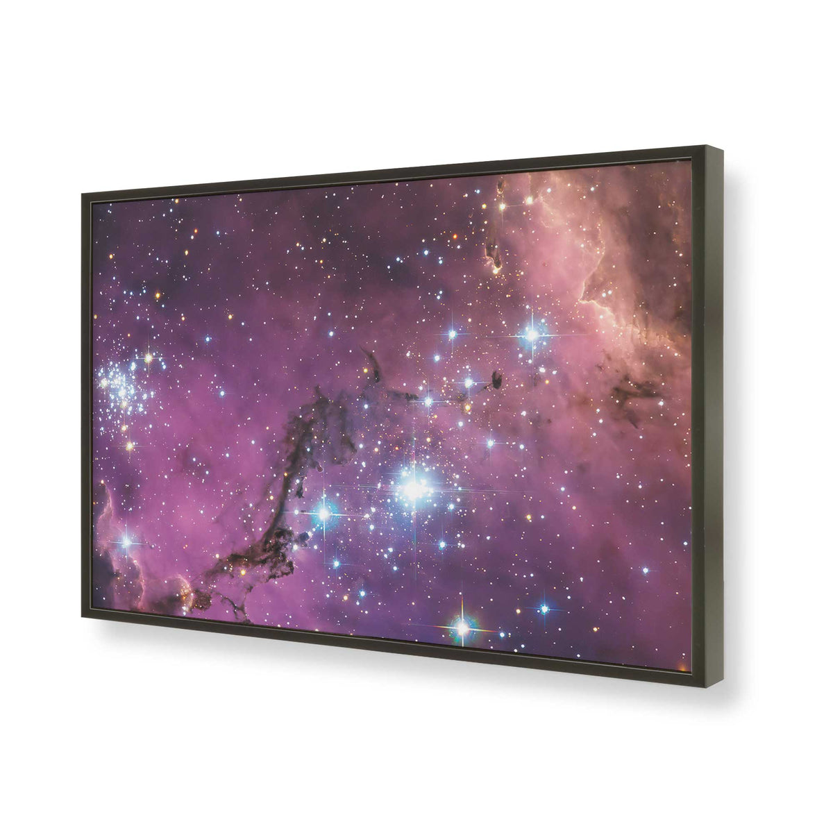 [Color:Satin Black], Picture of art in a Satin Black frame of the corner