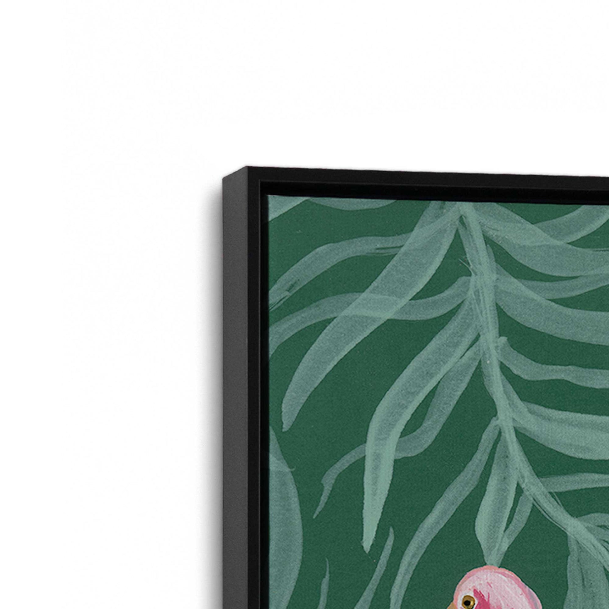 [Color:Satin Black], Picture of art in a Satin Black frame at an angle