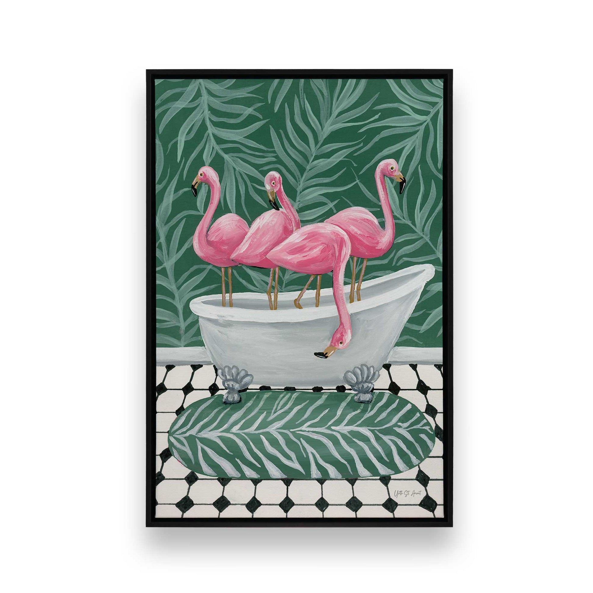 [Color:Satin Black], Picture of art in a Satin Black frame