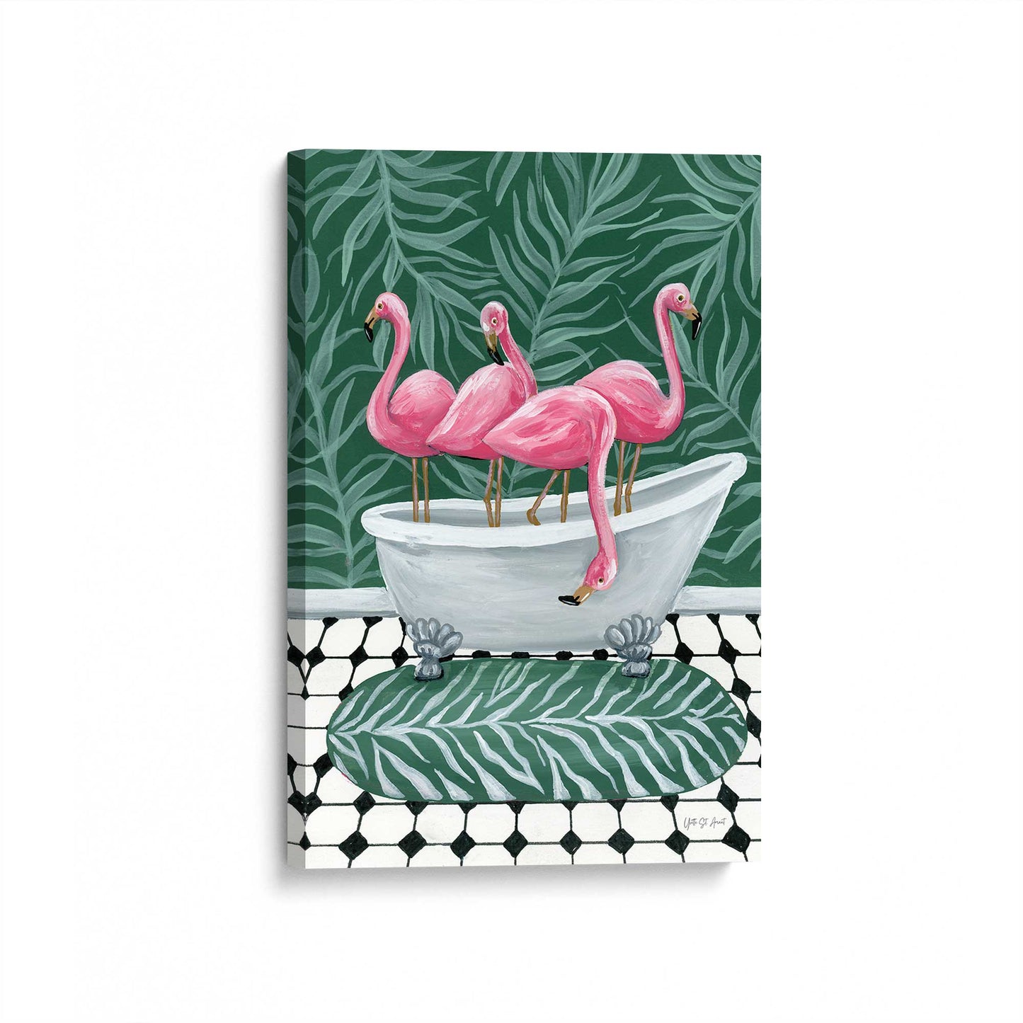 [Color:Stretched Canvas], Picture of art at an angle