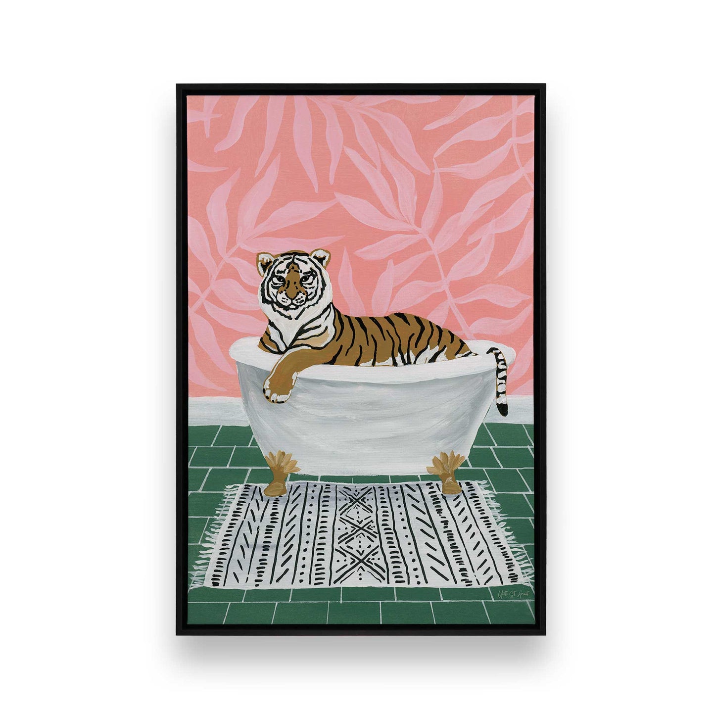 [Color:Satin Black], Picture of art in a Satin Black frame