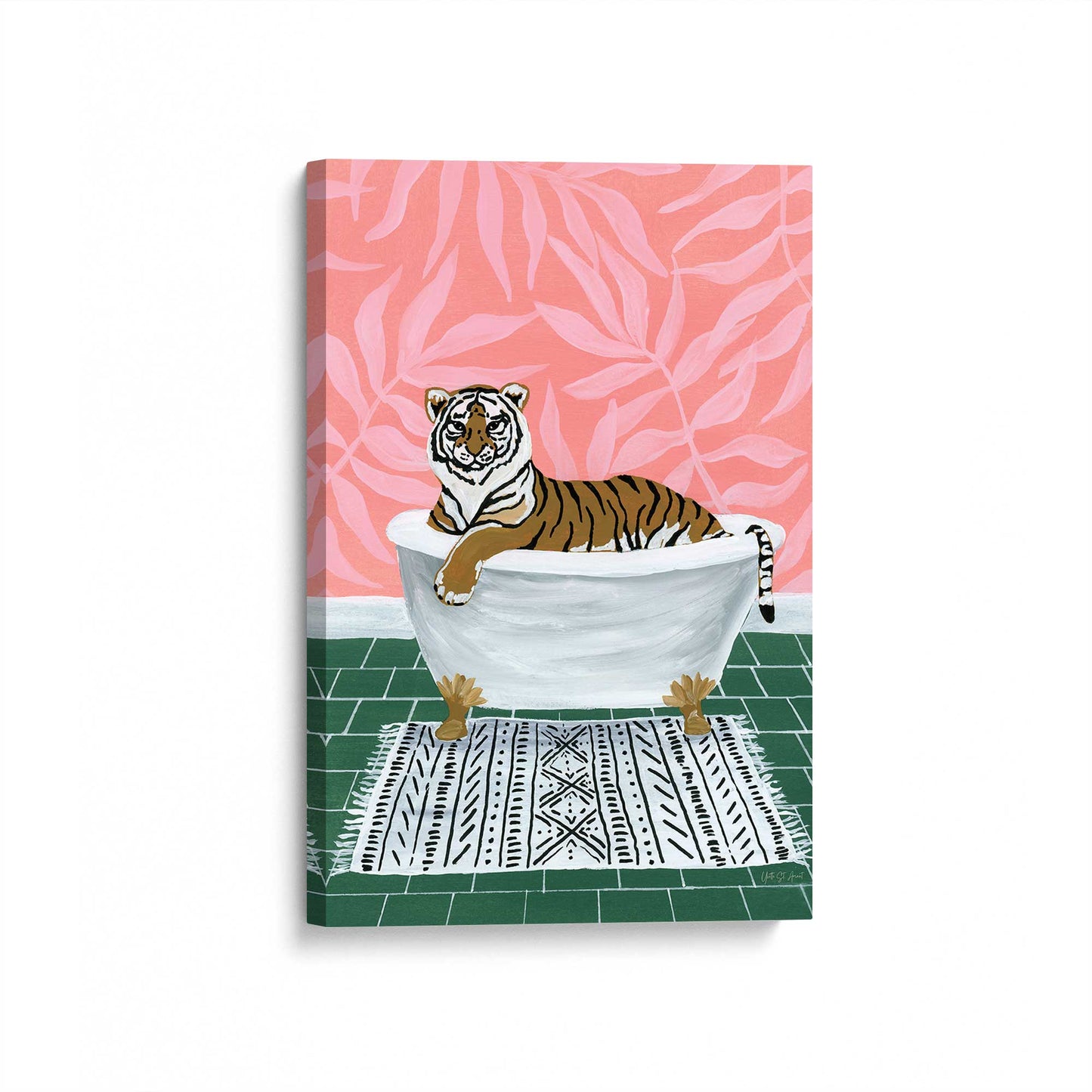 [Color:Stretched Canvas], Picture of art at an angle