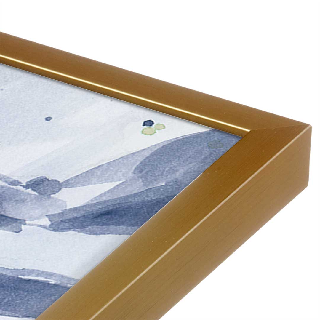[Color:Polished Gold], Picture of art in a Polished Gold frame at an angle