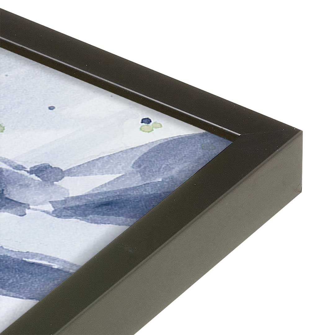 [Color:Satin Black], Picture of art in a Satin Black frame at an angle