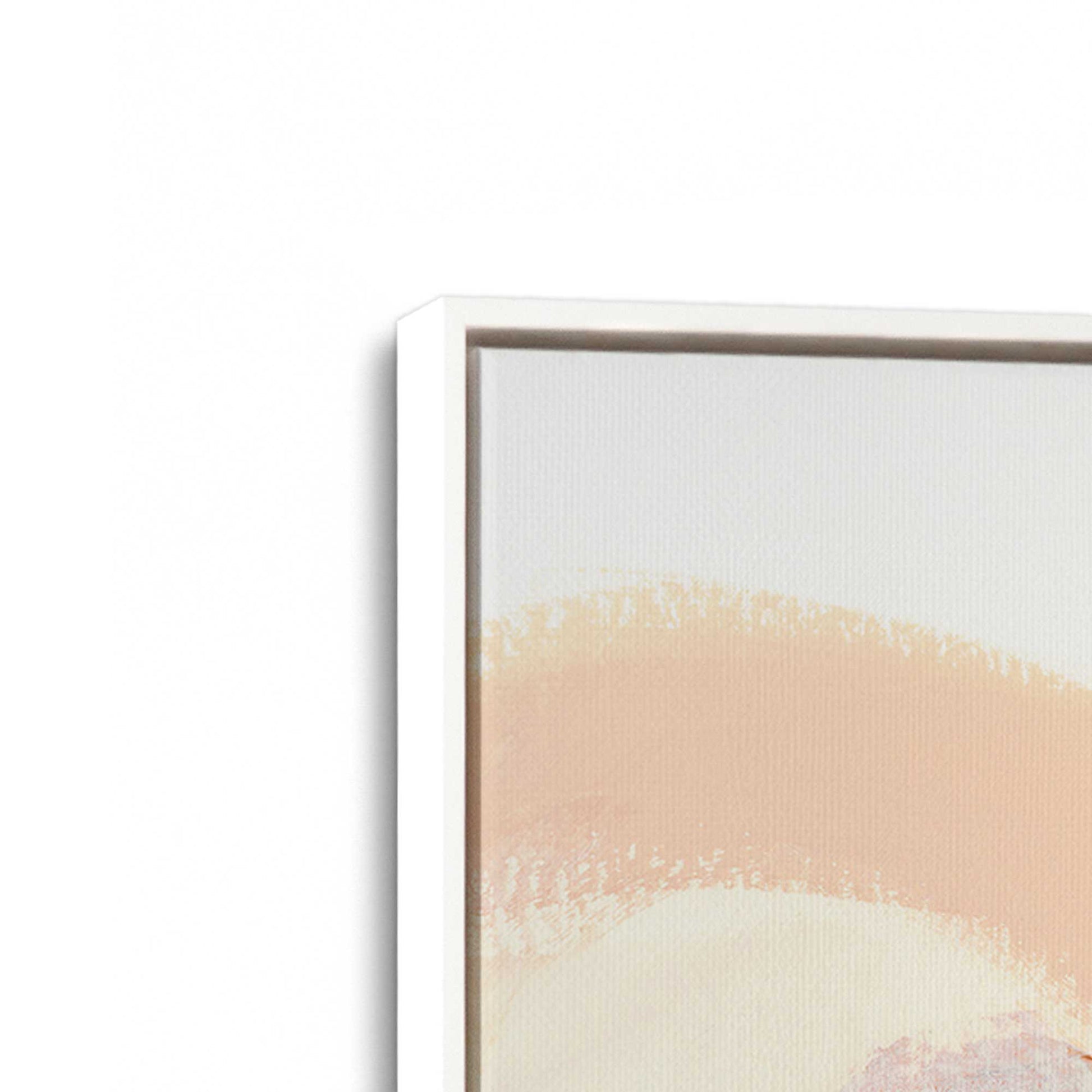 [Color:Opaque White], Picture of art in a White frame at an angle