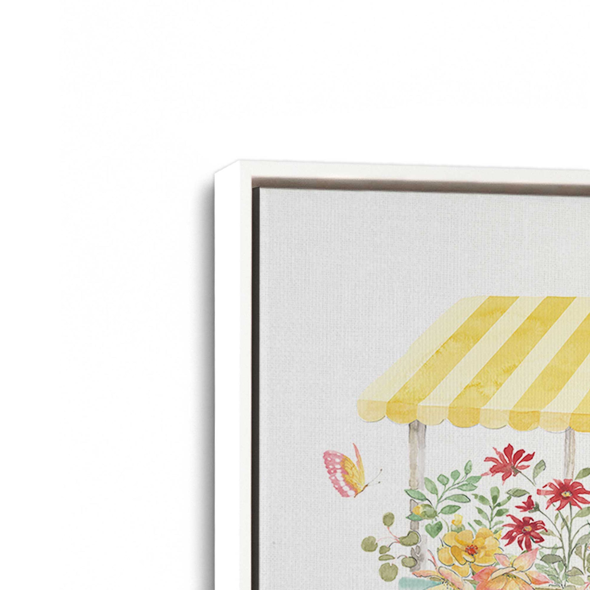 [Color:Opaque White], Picture of art in a White frame at an angle