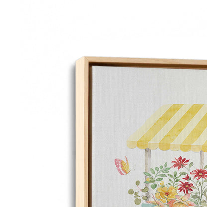 [Color:American Maple], Picture of art in a American Maple frame at an angle