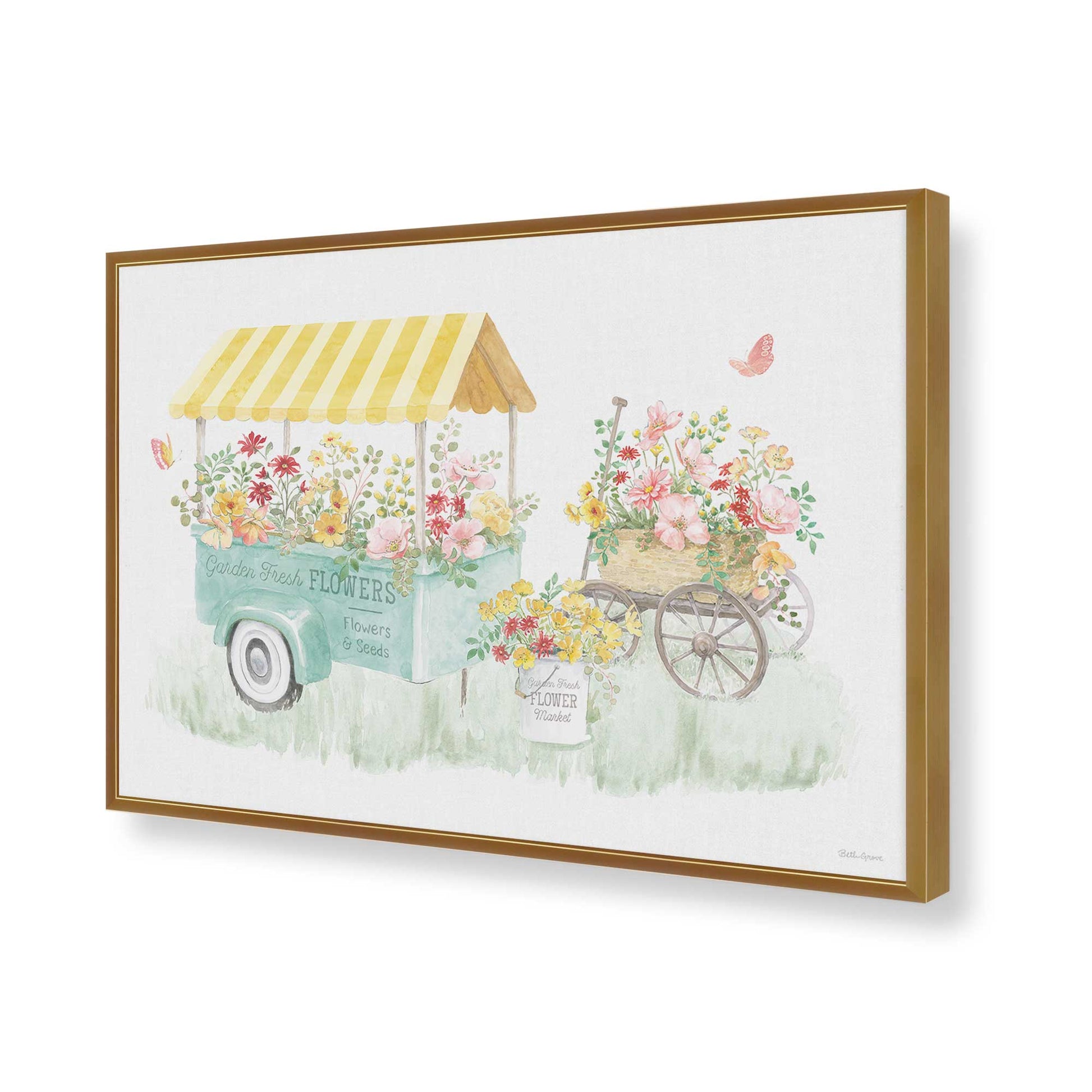 [Color:Polished Gold], Picture of art in a Polished Gold frame of the corner