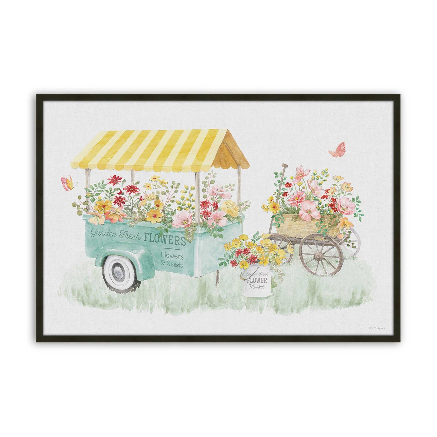 [Color:Satin Black], Picture of art in a Satin Black frame