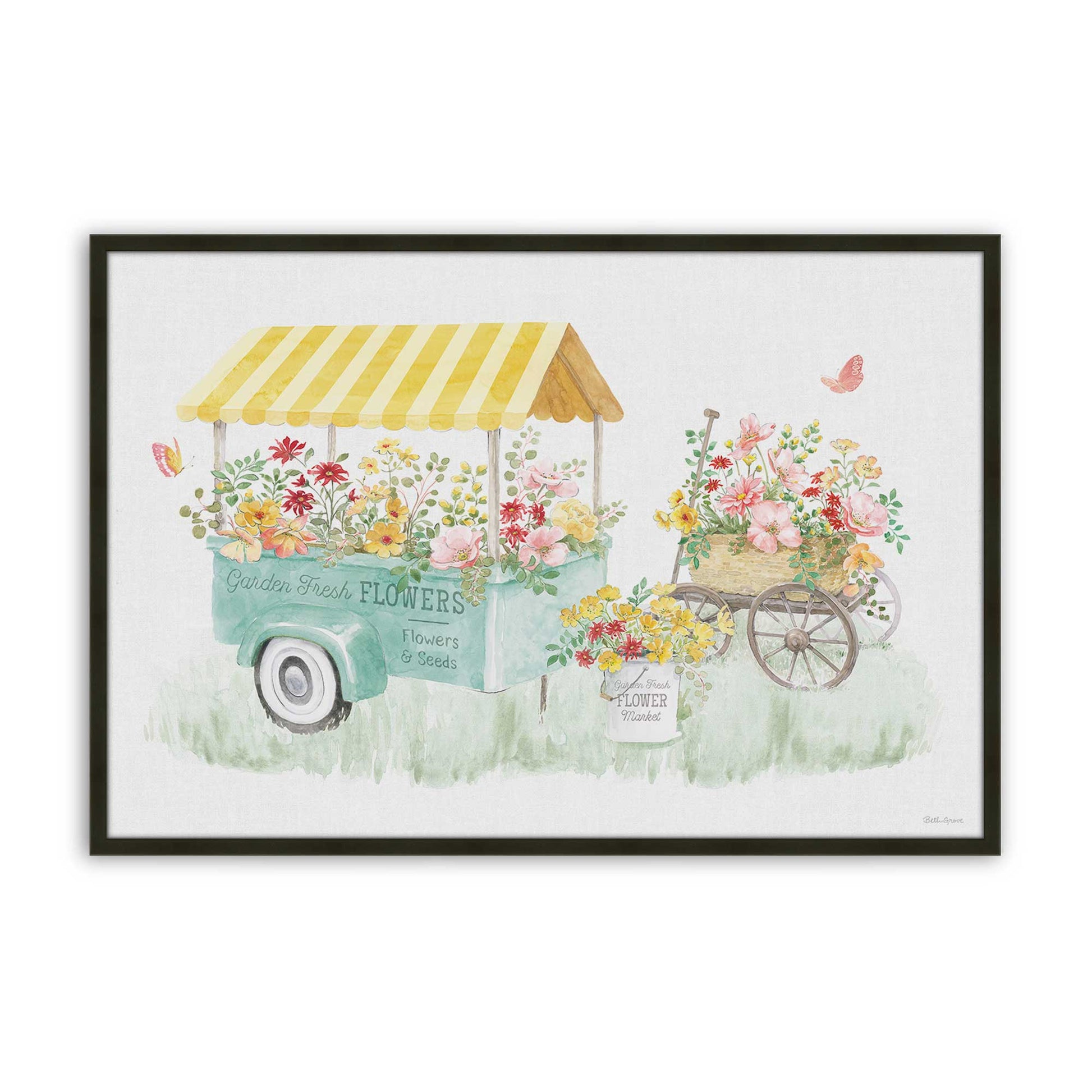 [Color:Satin Black], Picture of art in a Satin Black frame