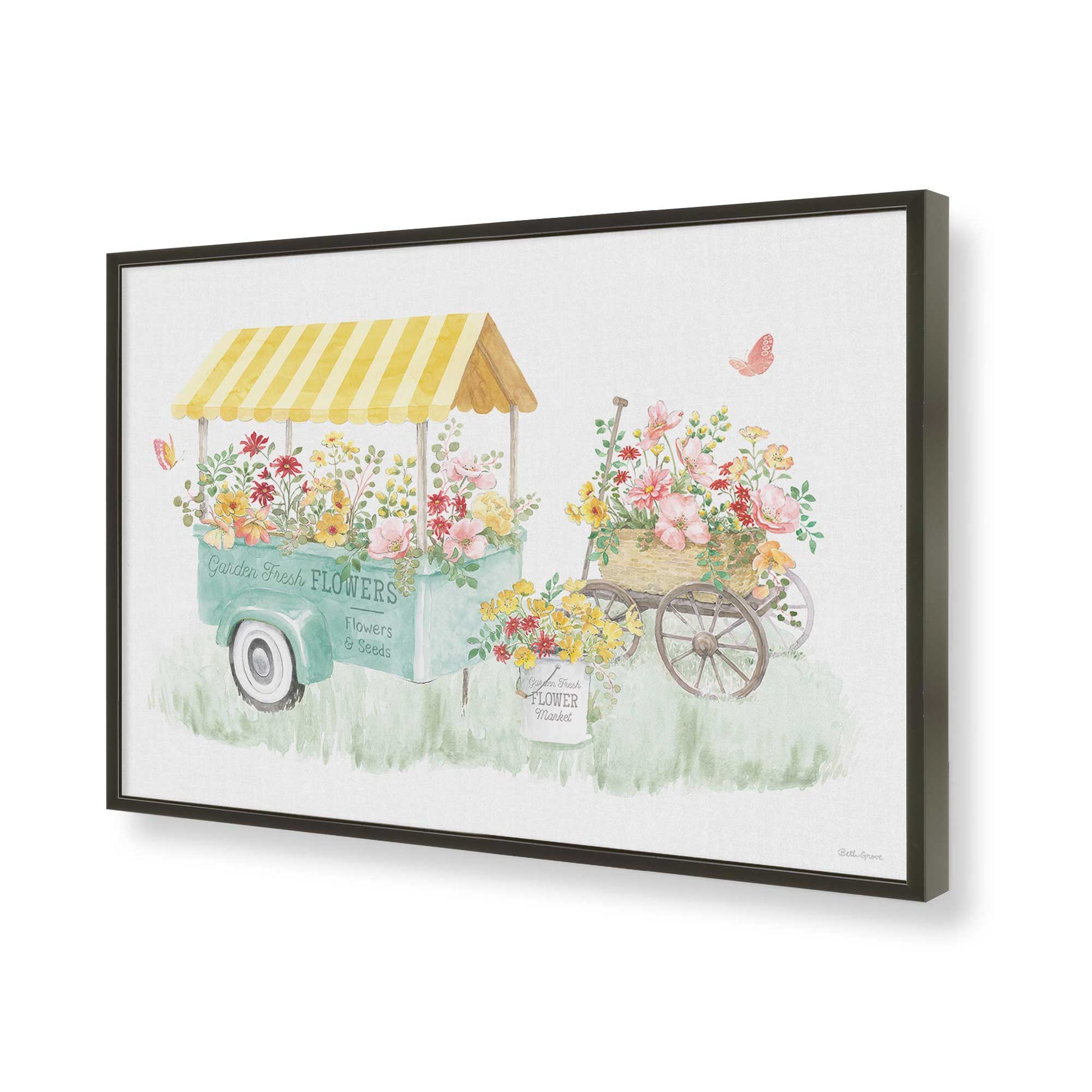 [Color:Satin Black], Picture of art in a Satin Black frame of the corner