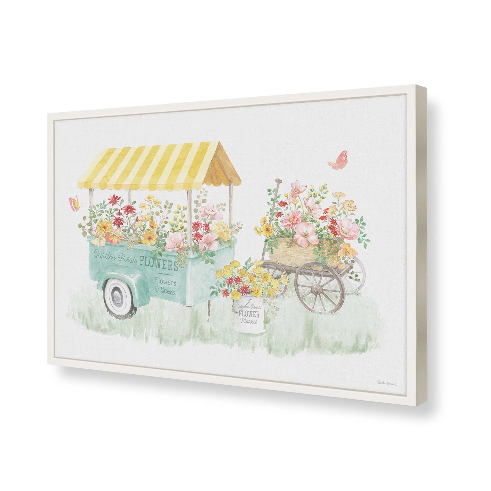 [Color:Opaque White], Picture of art in a Opaque White frame of the corner