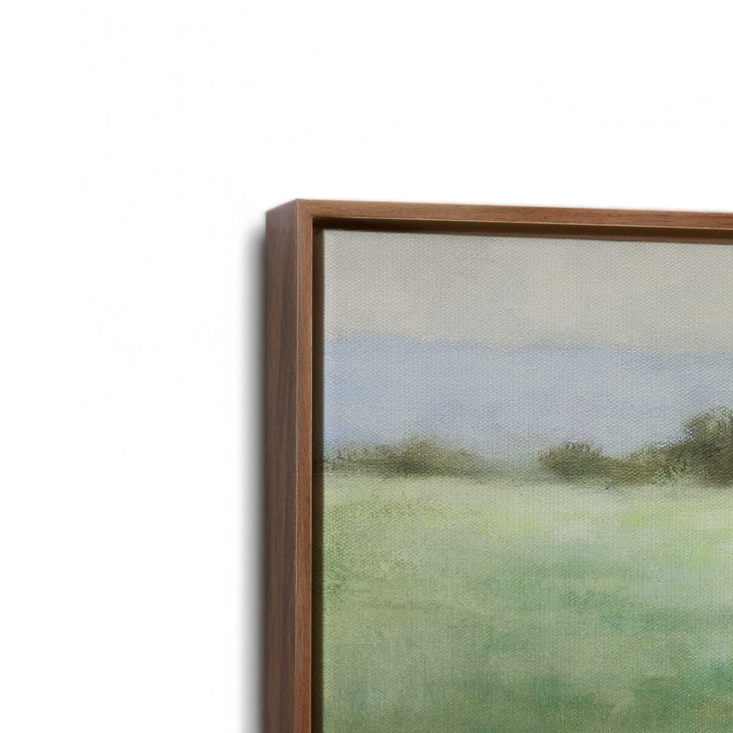 [Color:Walnut], Picture of art in a Walnut frame at an angle