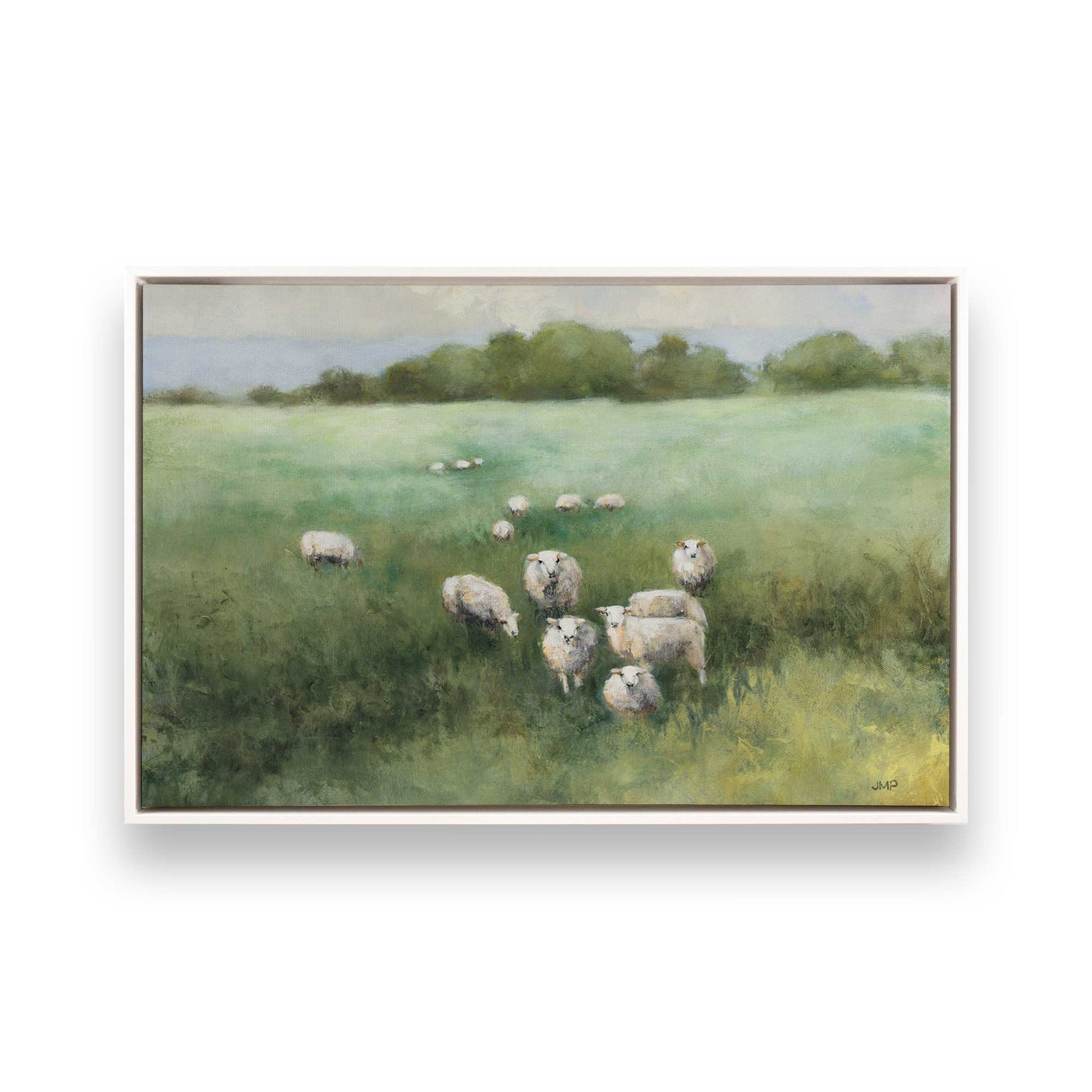 [Color:Opaque White], Picture of art in a White frame