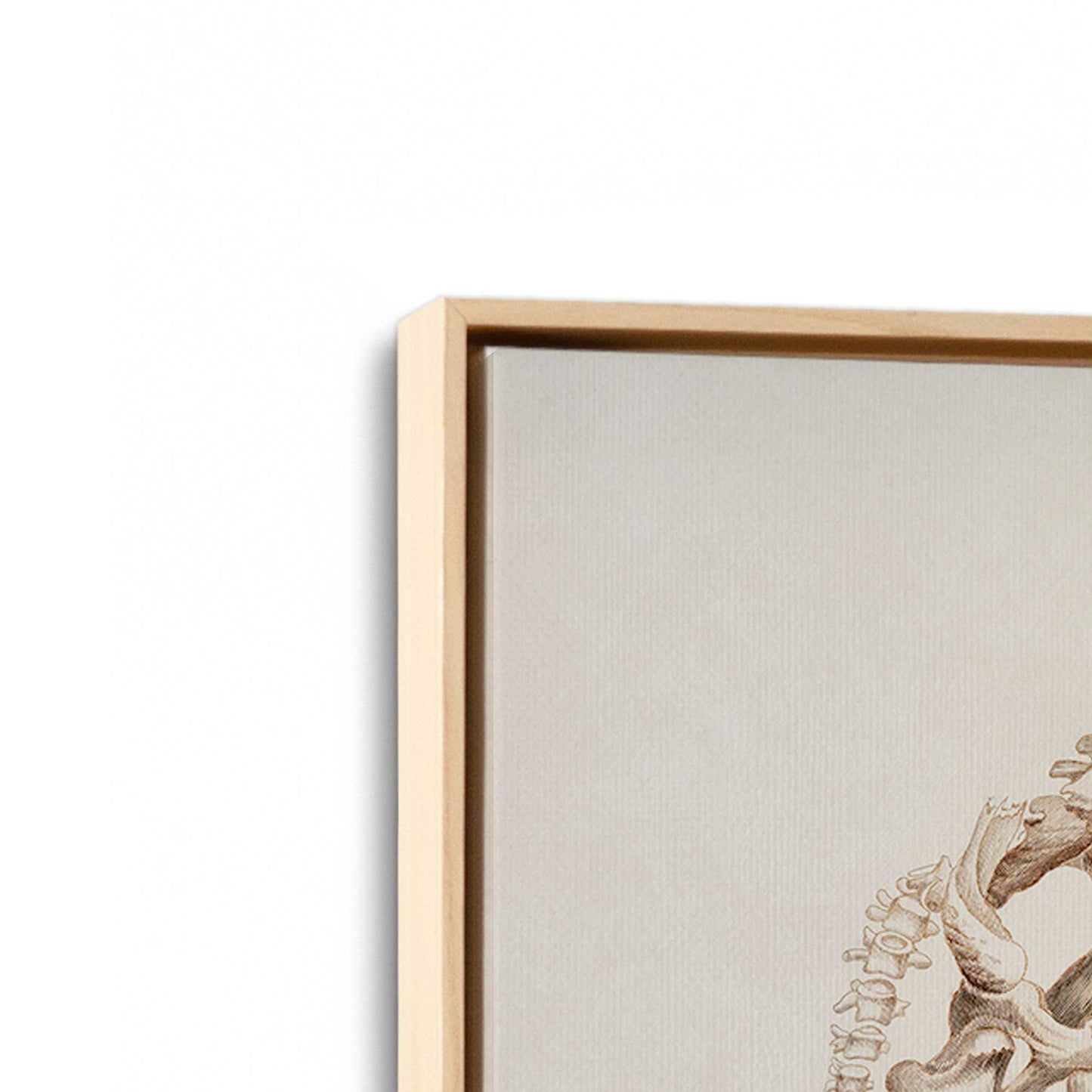 [Color:American Maple], Picture of art in a American Maple frame at an angle