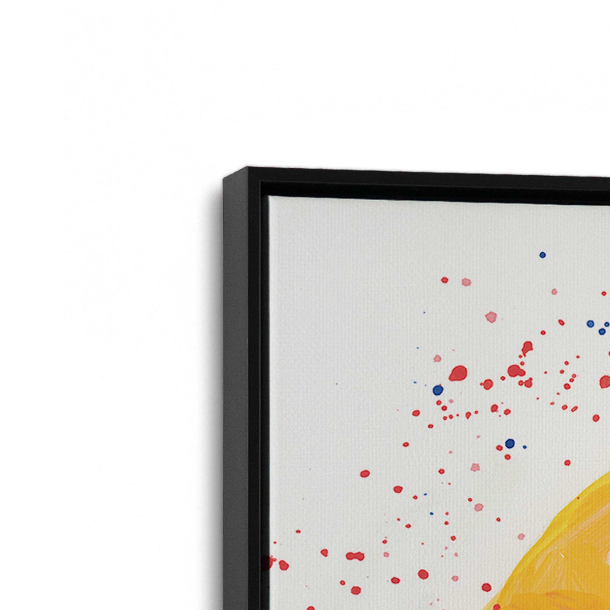 [Color:Satin Black], Picture of art in a Satin Black frame at an angle