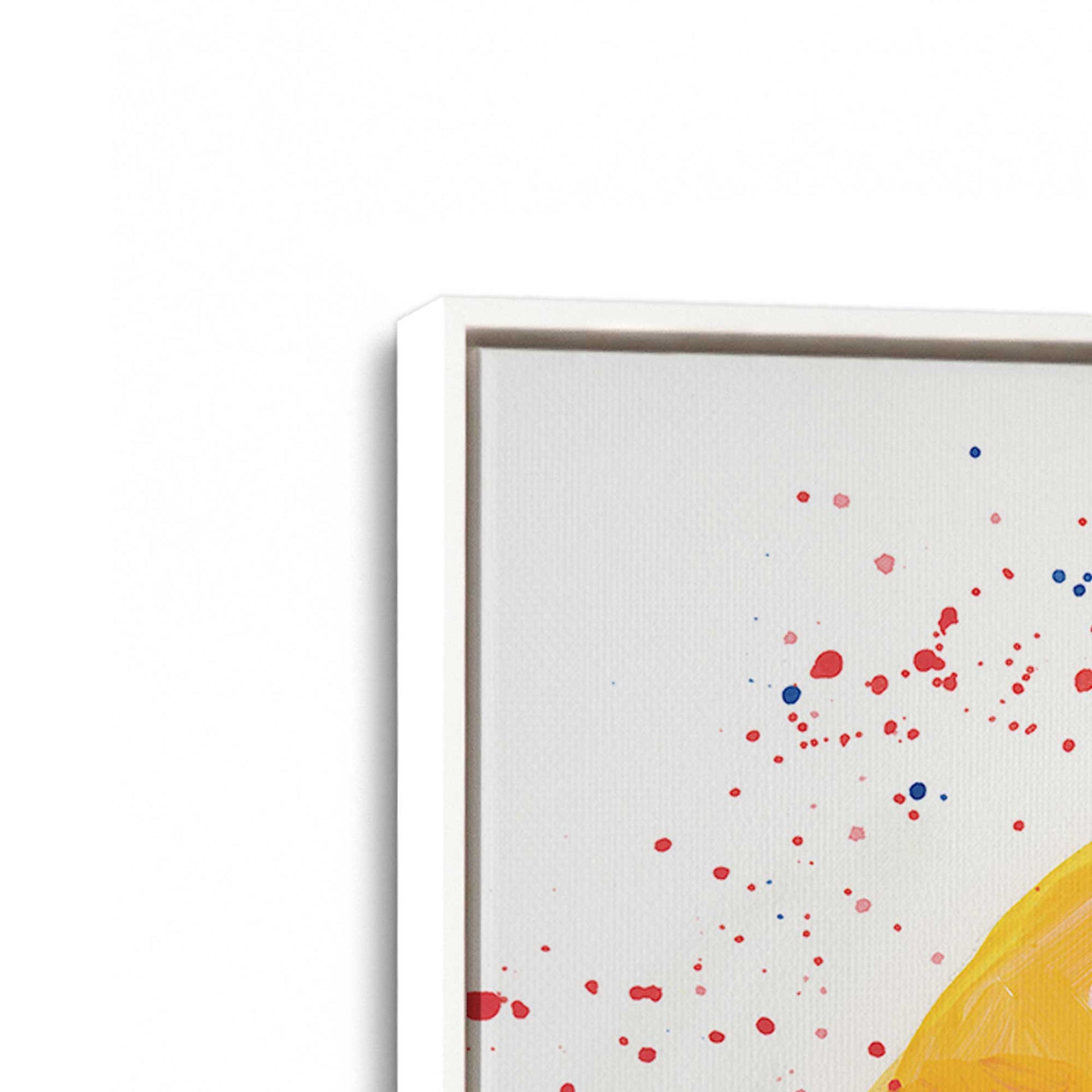 [Color:Opaque White], Picture of art in a White frame at an angle