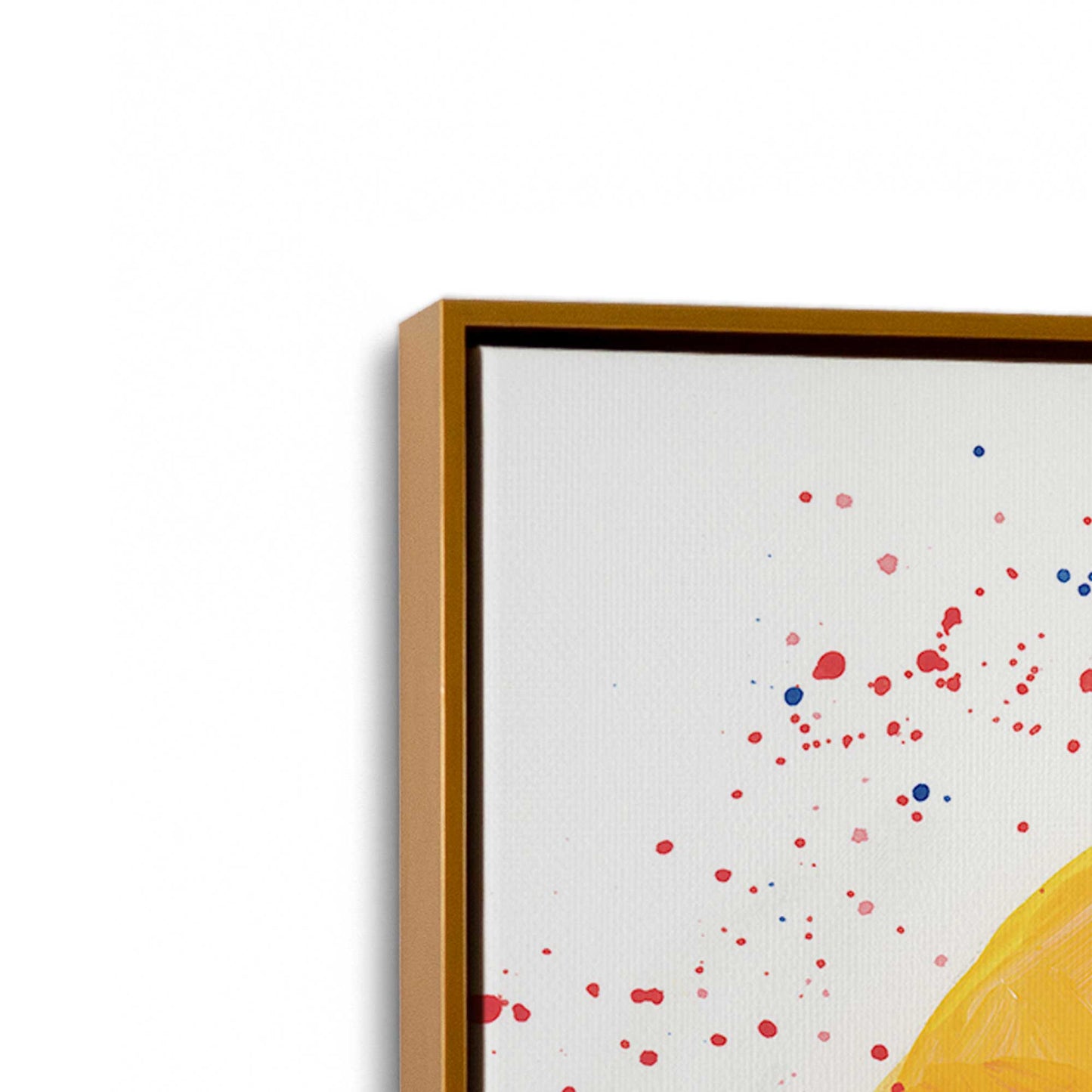 [Color:Polished Gold], Picture of art in a Polished Gold frame at an angle