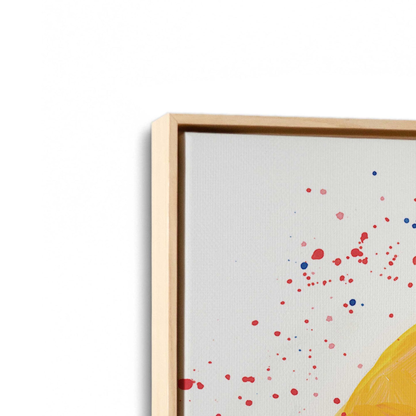 [Color:American Maple], Picture of art in a American Maple frame at an angle