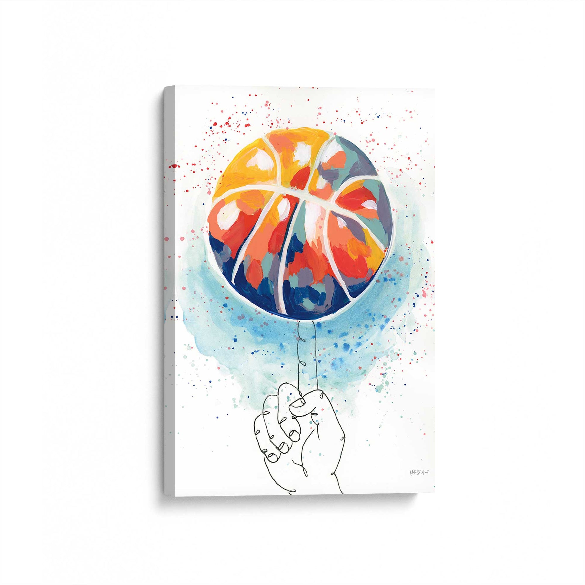 [Color:Stretched Canvas], Picture of art at an angle