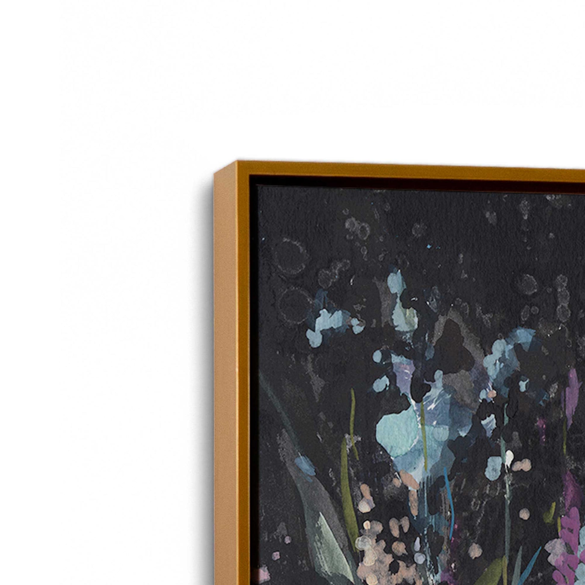 [Color:Polished Gold], Picture of art in a Polished Gold frame at an angle