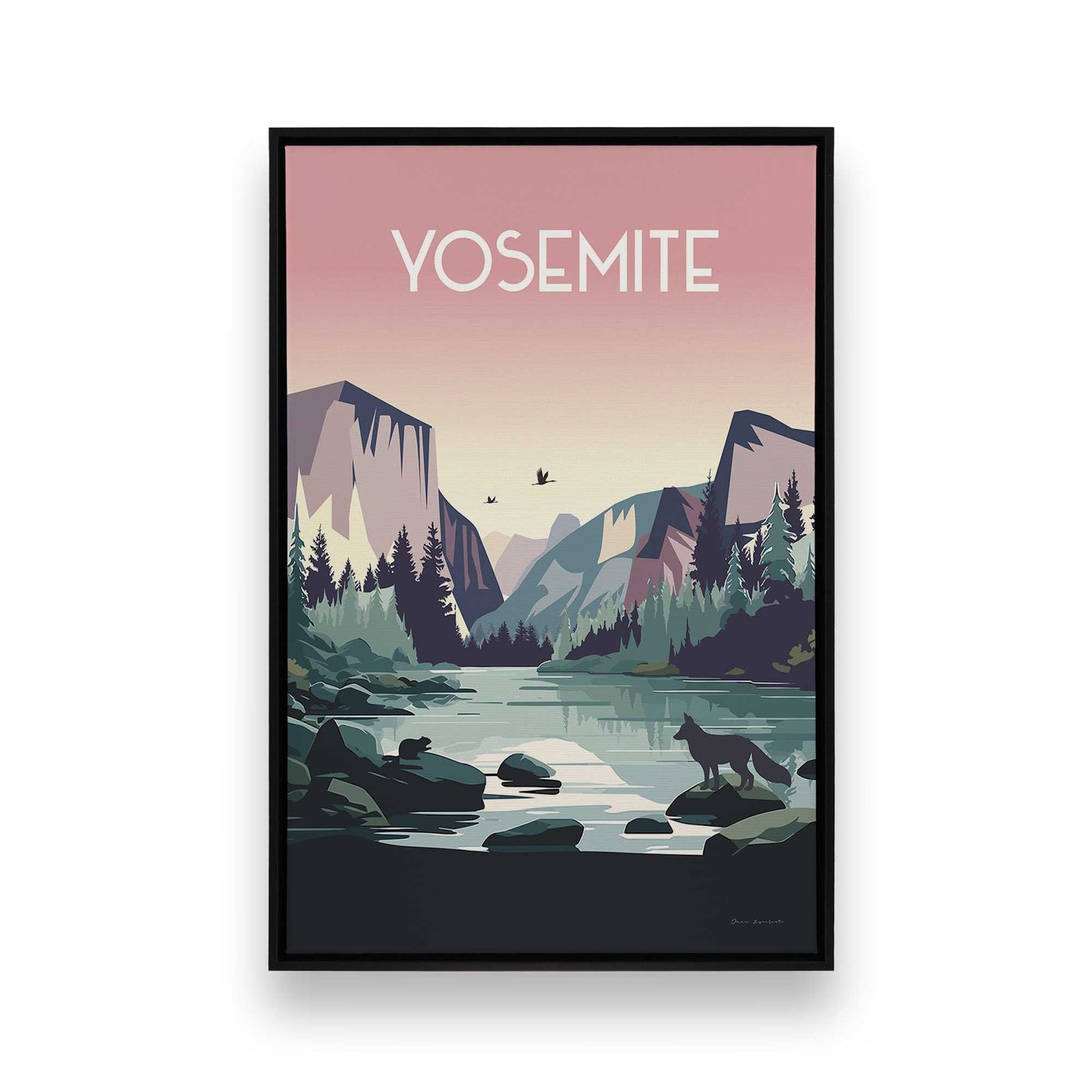 [Color:Satin Black], Picture of art in a Satin Black frame