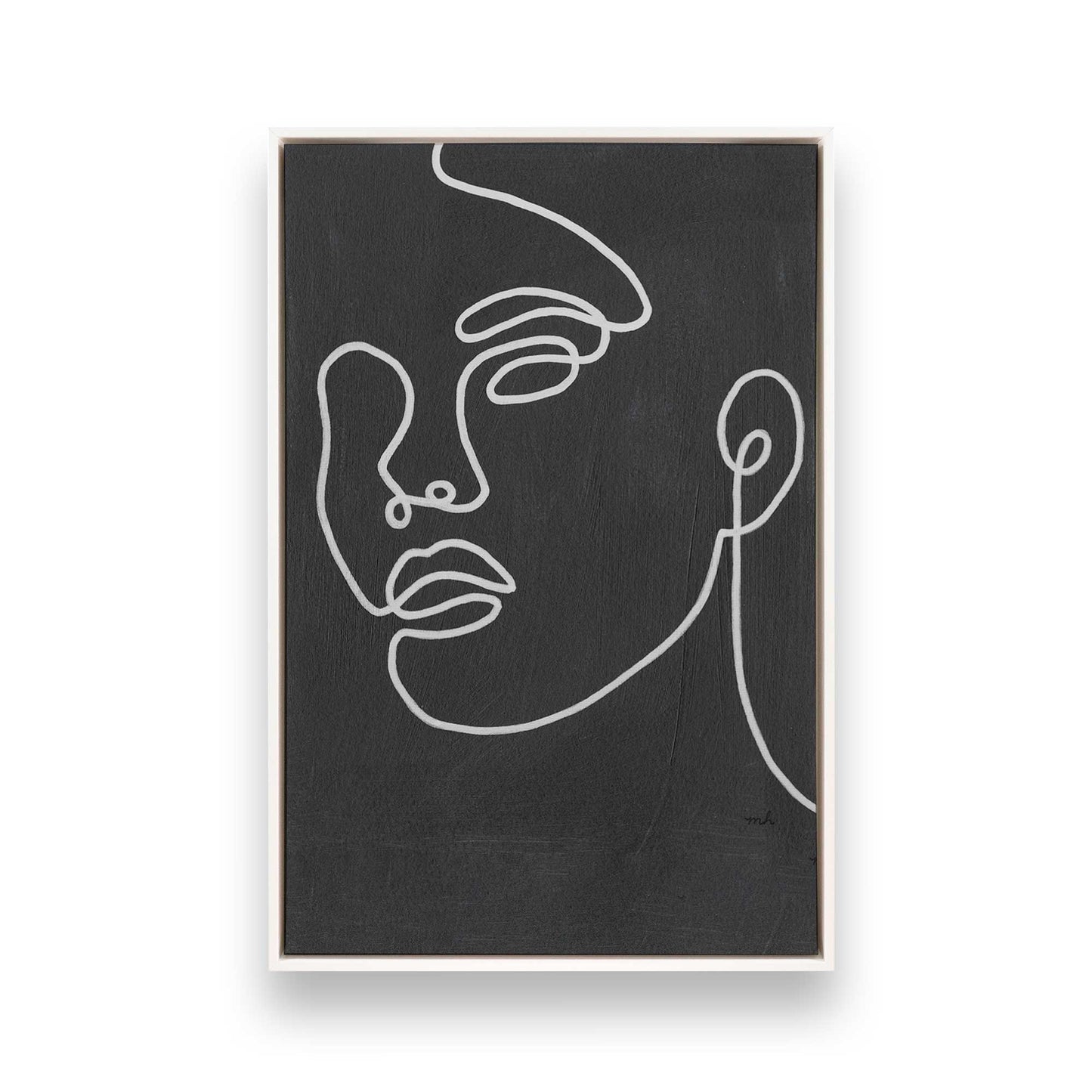 [Color:Opaque White], Picture of art in a White frame