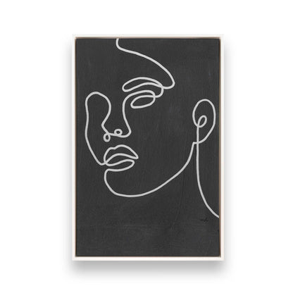 [Color:Opaque White], Picture of art in a White frame