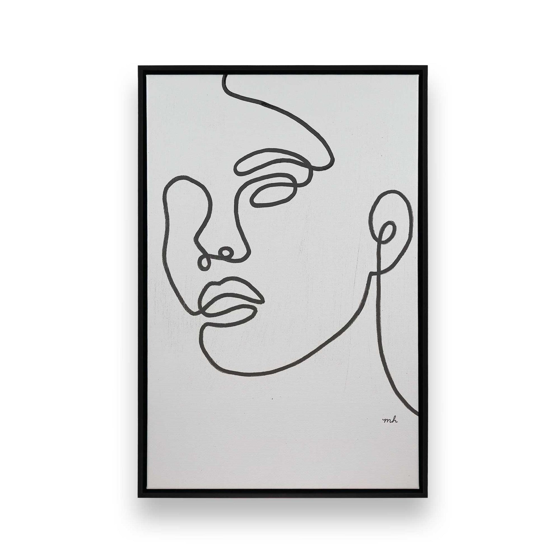 [Color:Satin Black], Picture of art in a Satin Black frame