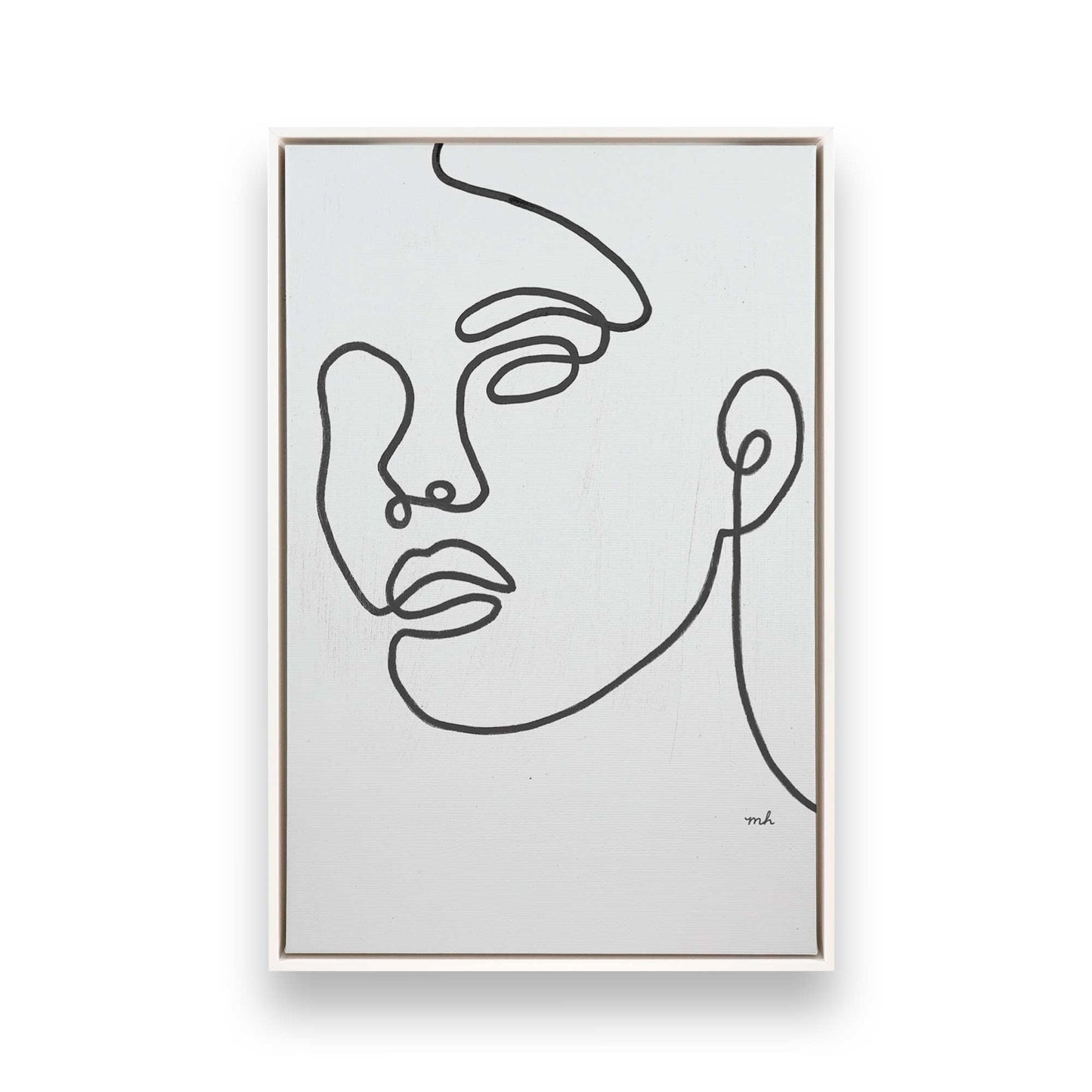 [Color:Opaque White], Picture of art in a White frame