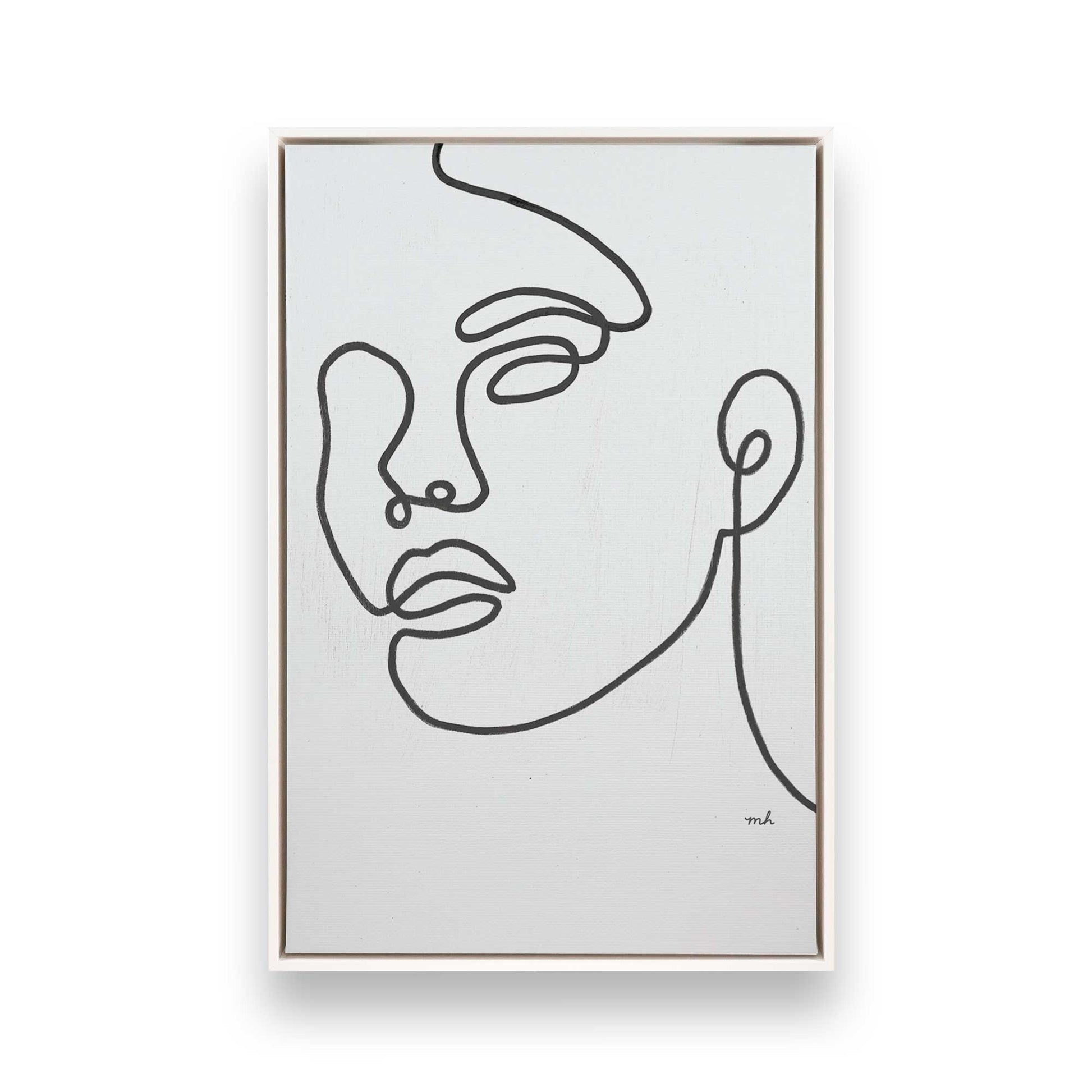 [Color:Opaque White], Picture of art in a White frame
