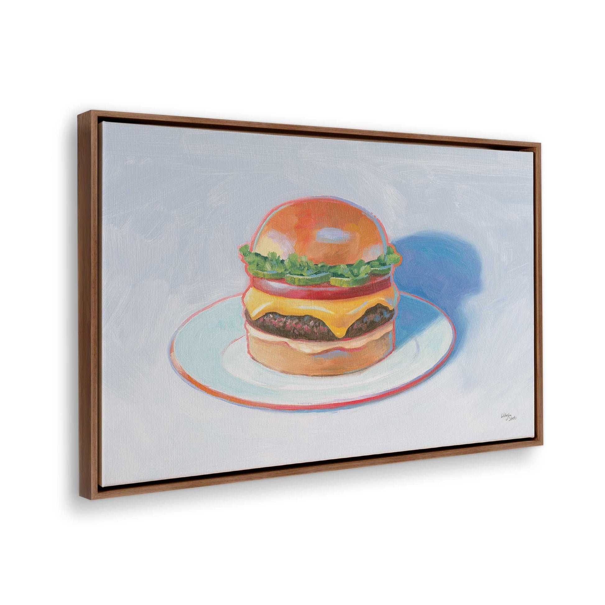 [Color:Walnut], Picture of the corner of the art
