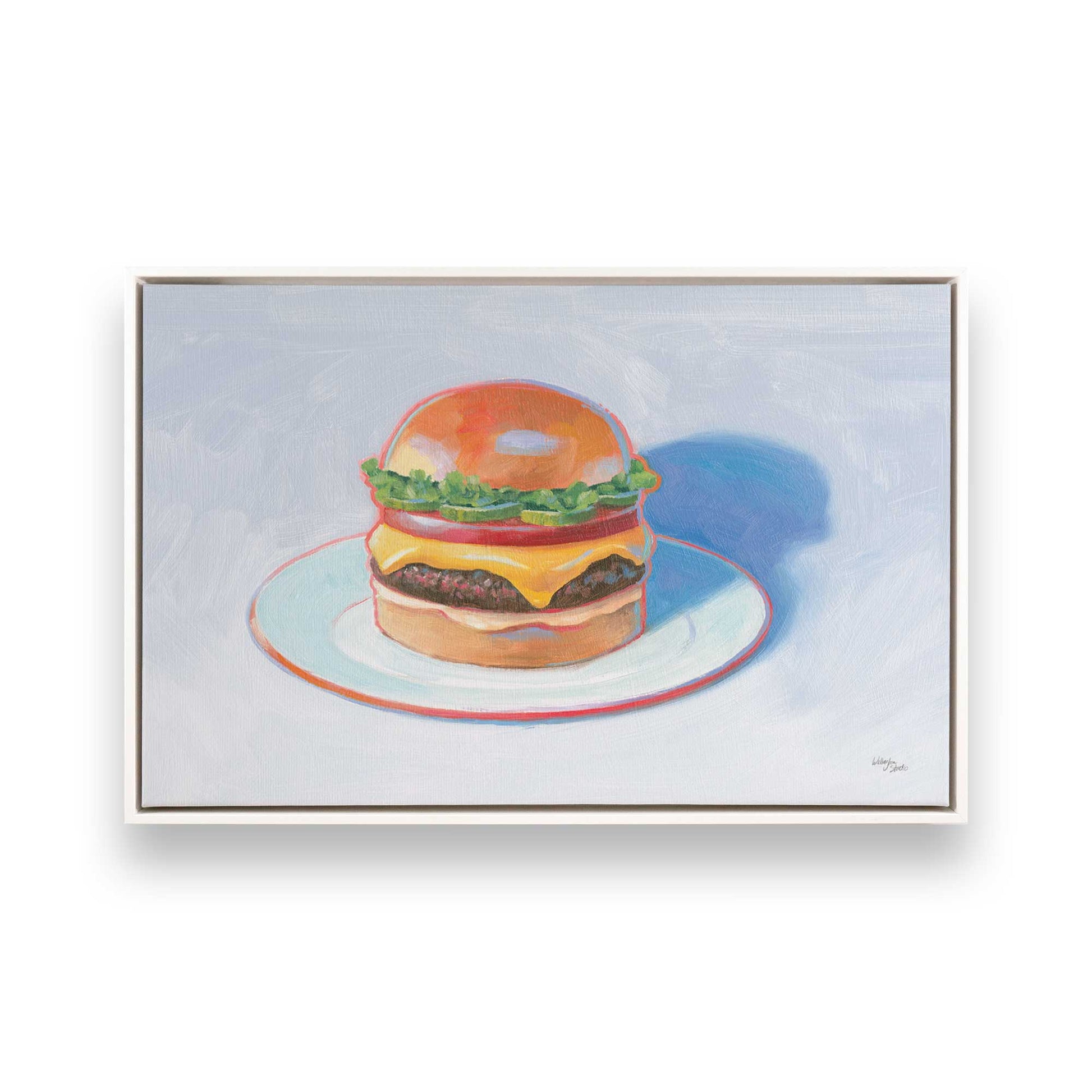 [Color:Opaque White], Picture of art in a White frame