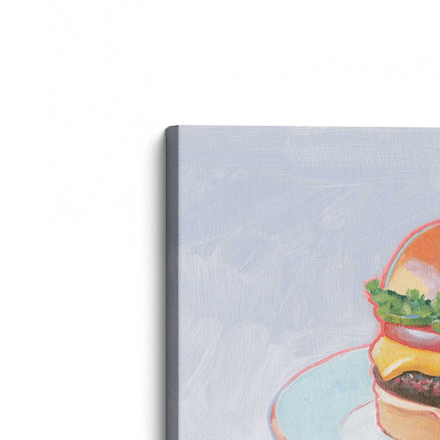 [Color:Stretched Canvas], Picture of the corner of the art