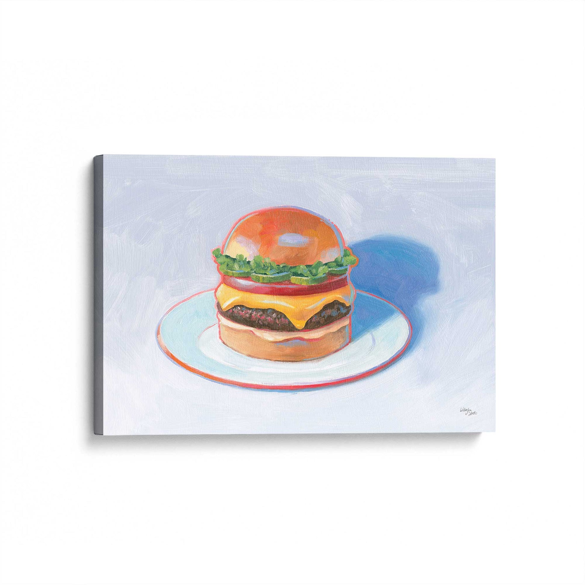 [Color:Stretched Canvas], Picture of art at an angle