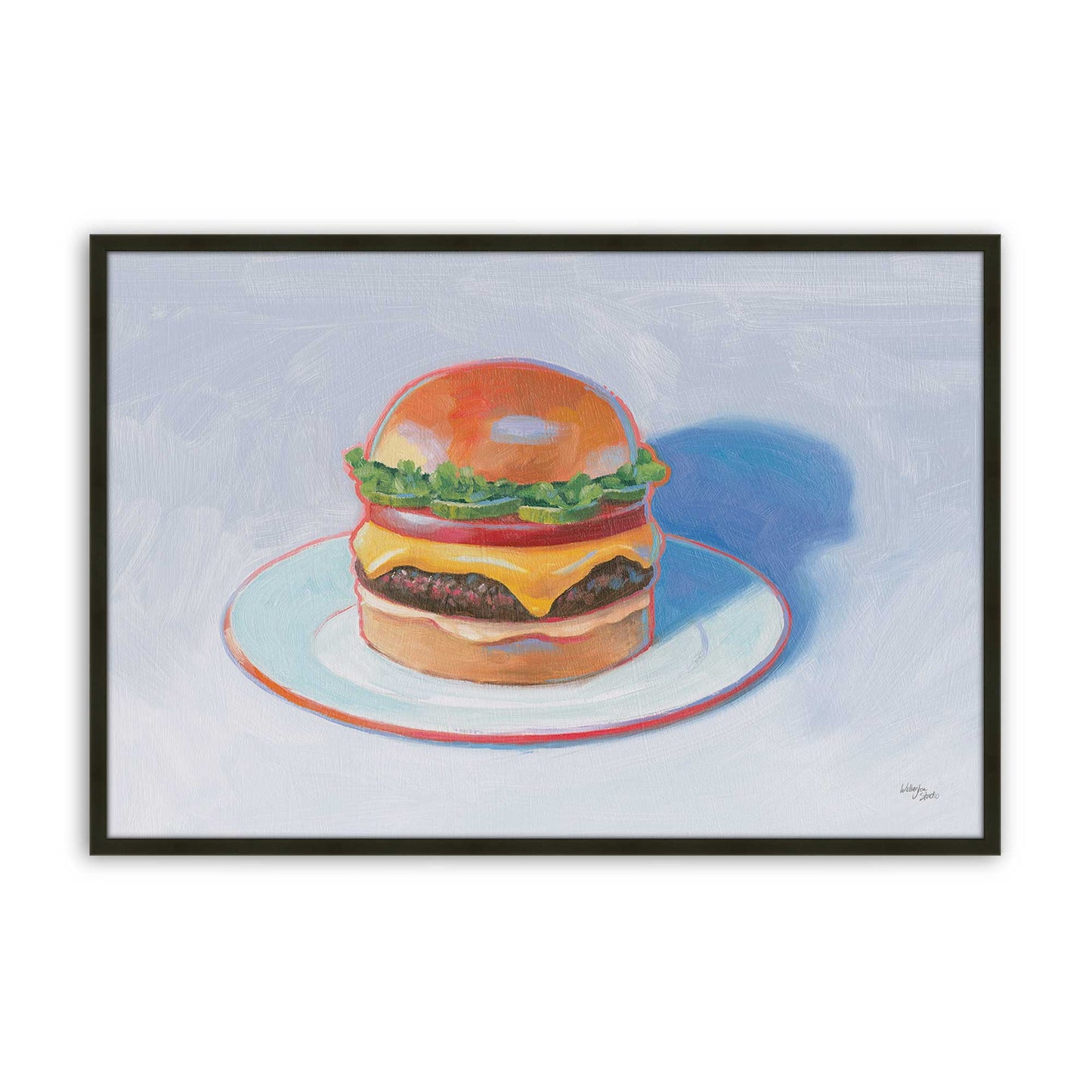 [Color:Satin Black], Picture of art in a Satin Black frame