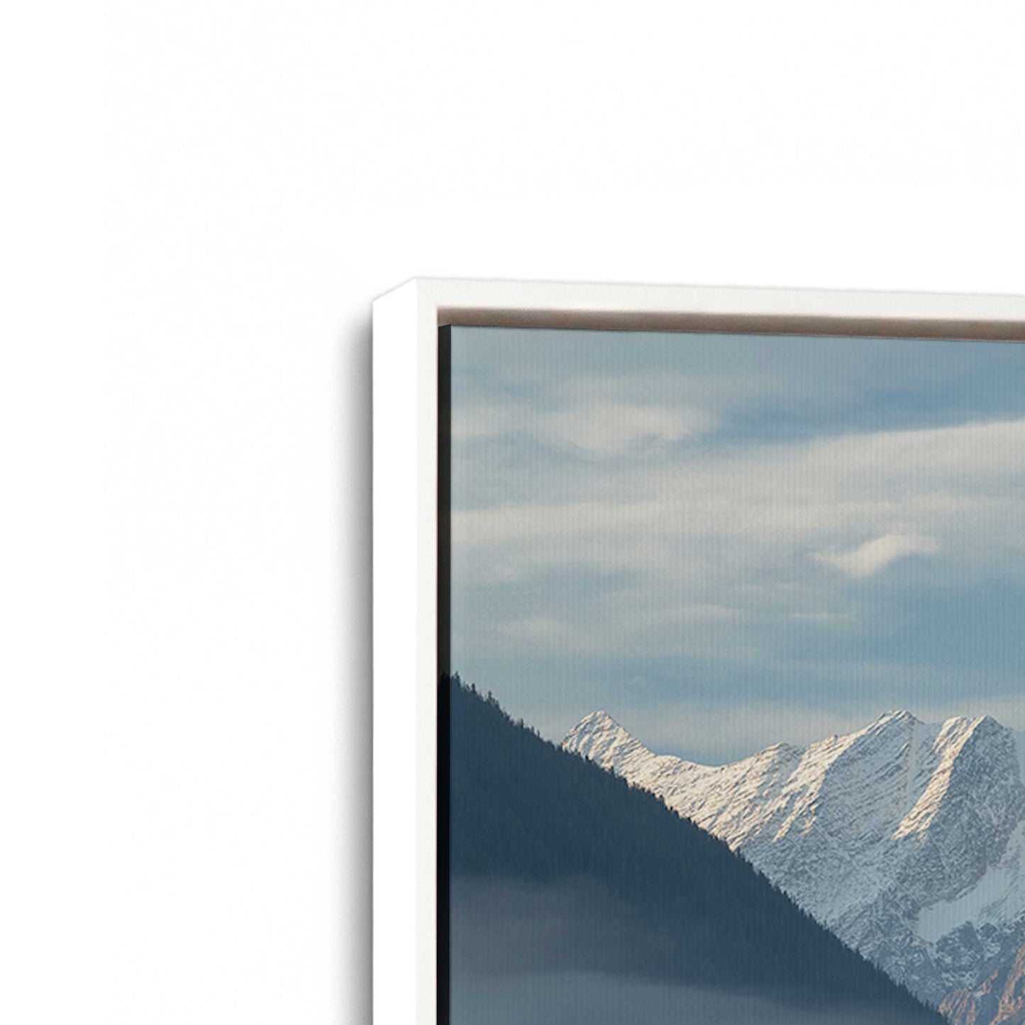 [Color:Opaque White], Picture of art in a White frame at an angle