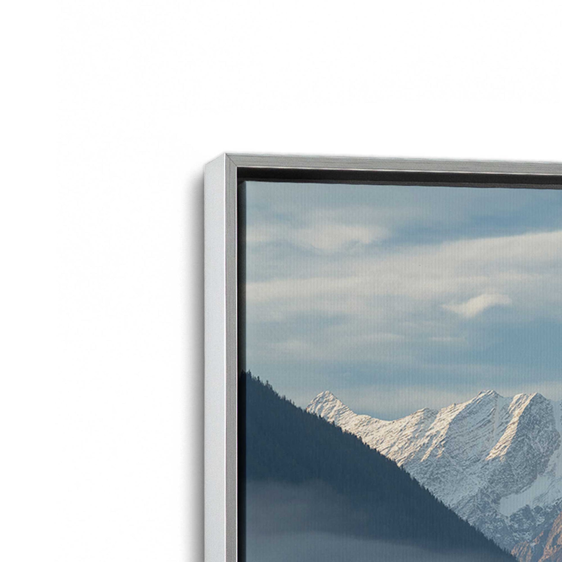 [Color:Polished Chrome], Picture of art in a Polished Chrome frame at an angle