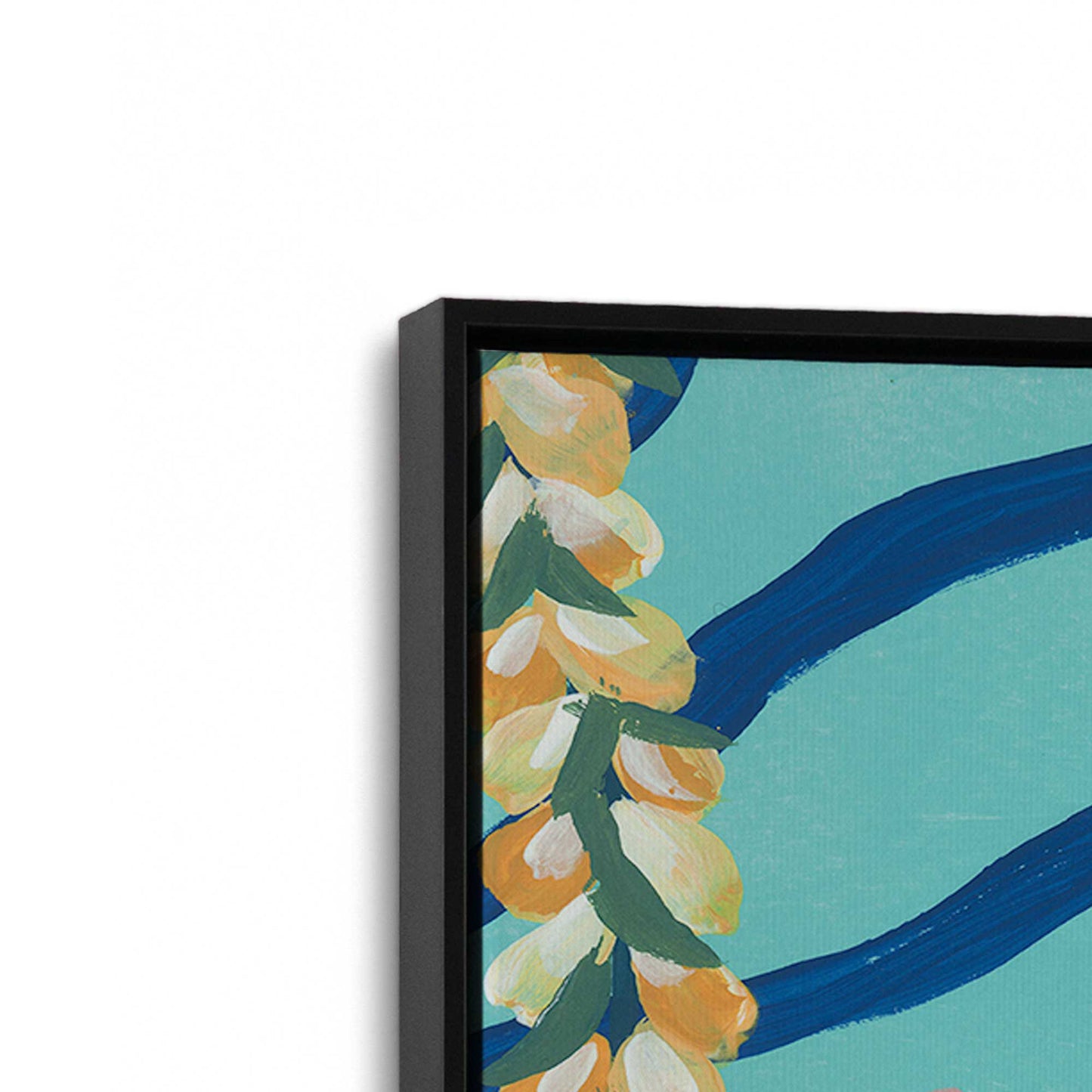 [Color:Satin Black], Picture of art in a Satin Black frame at an angle