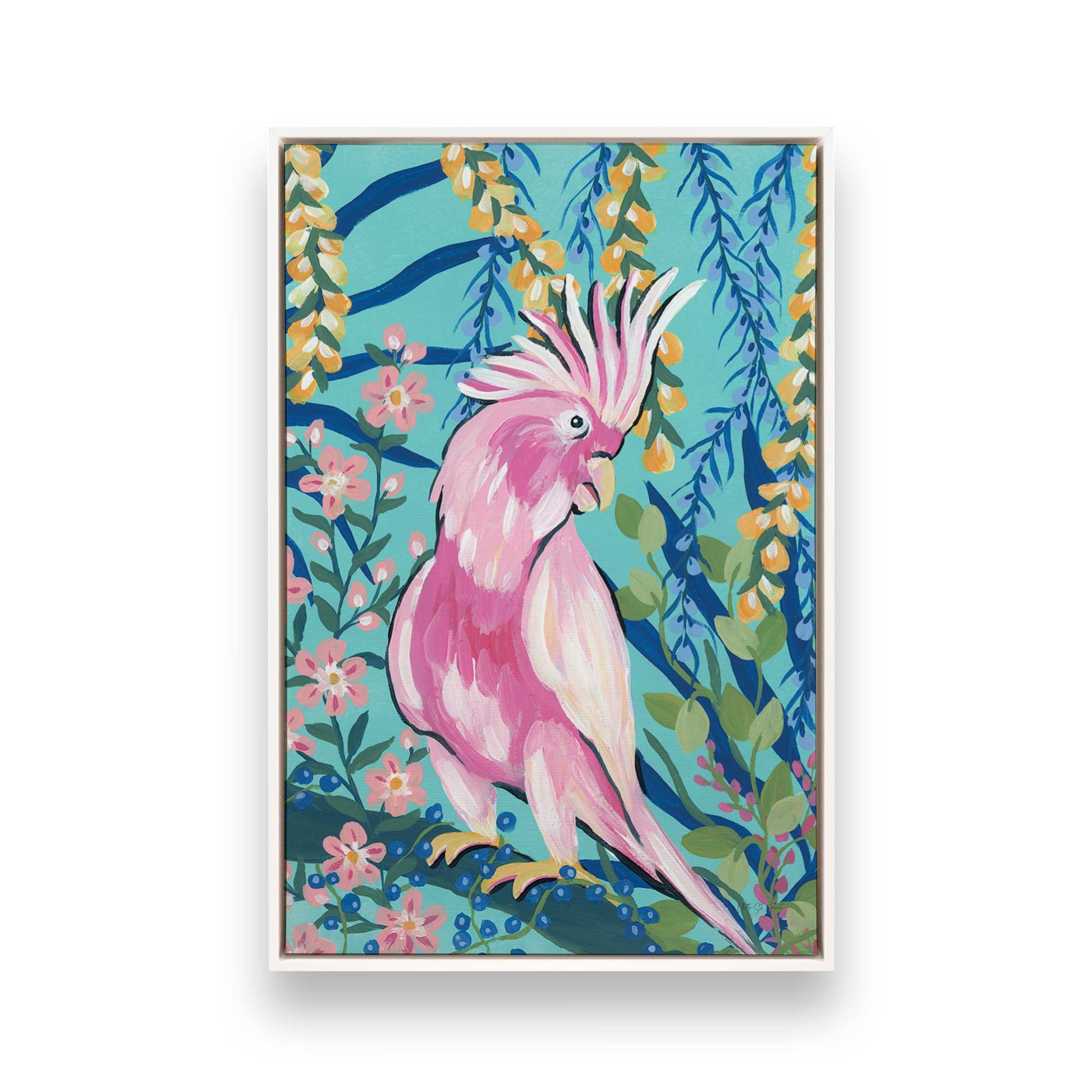 [Color:Opaque White], Picture of art in a White frame