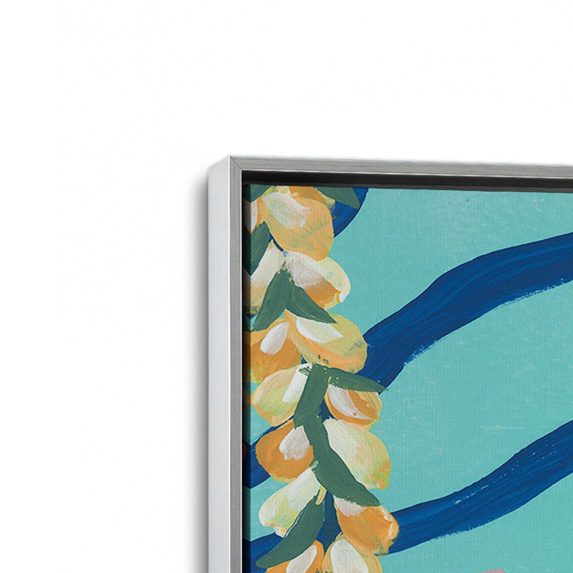 [Color:Polished Chrome], Picture of art in a Polished Chrome frame at an angle