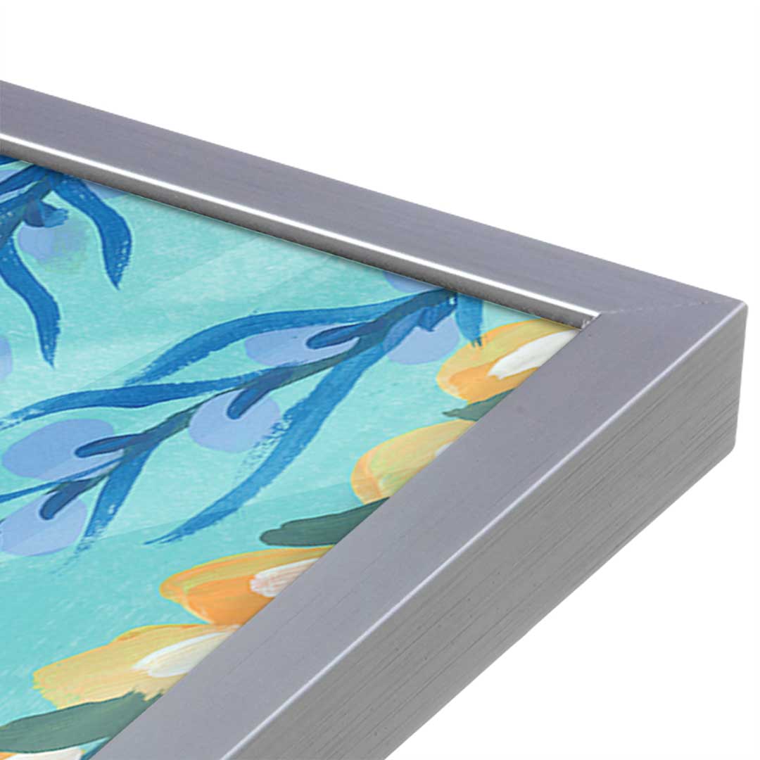 [Color:Polished Chrome], Picture of art in a Polished Chrome frame at an angle