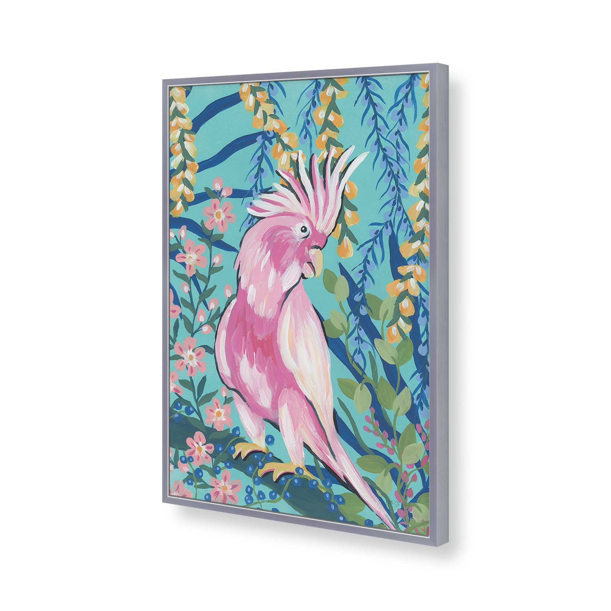 [Color:Polished Chrome], Picture of art in a Polished Chrome frame of the corner