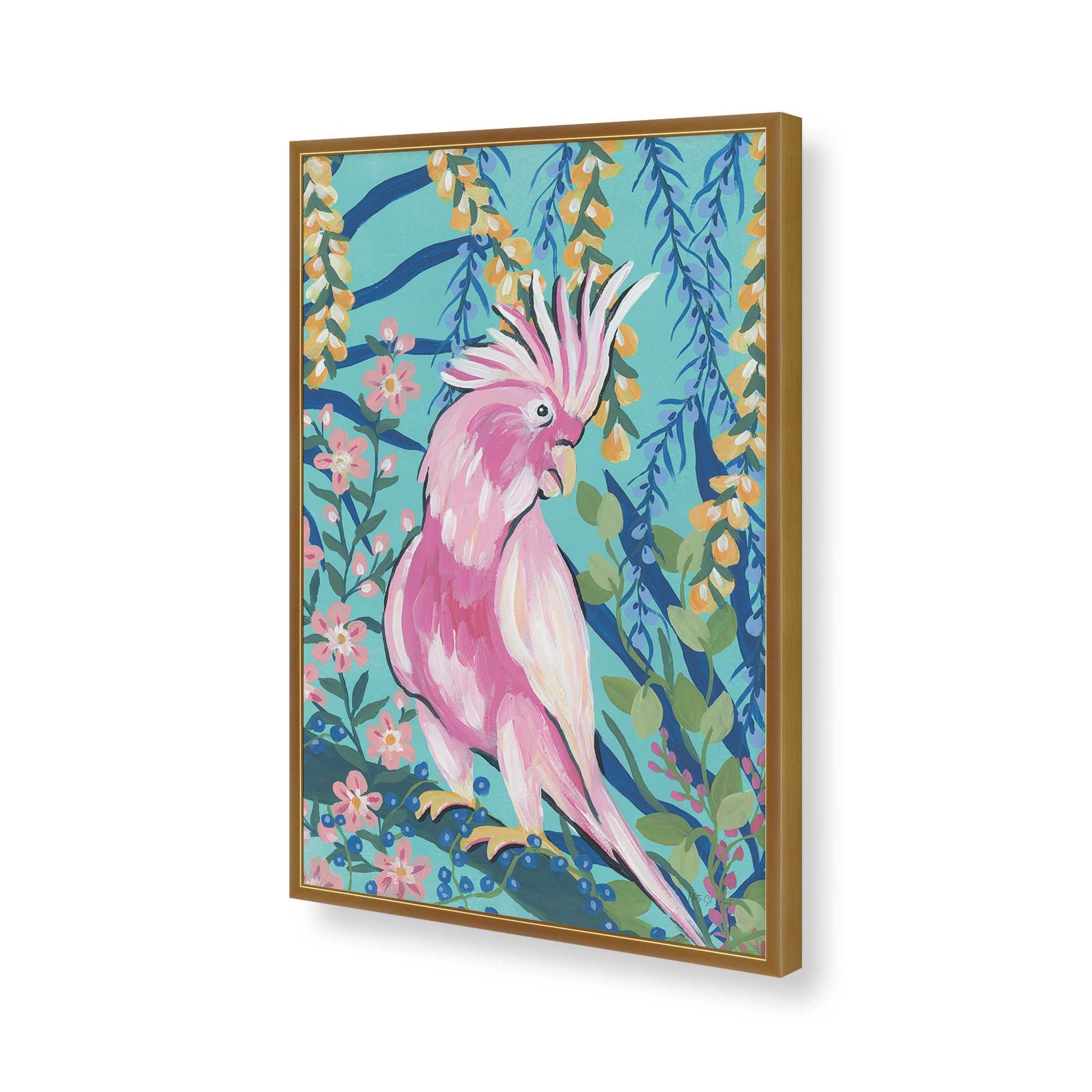 [Color:Polished Gold], Picture of art in a Polished Gold frame of the corner