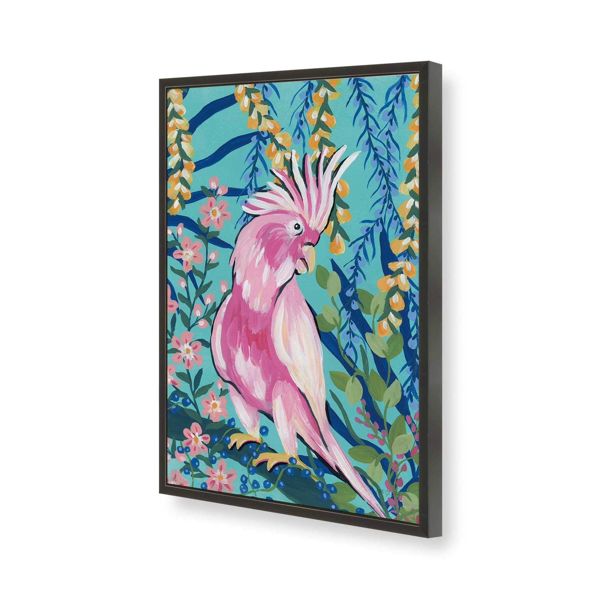[Color:Satin Black], Picture of art in a Satin Black frame of the corner