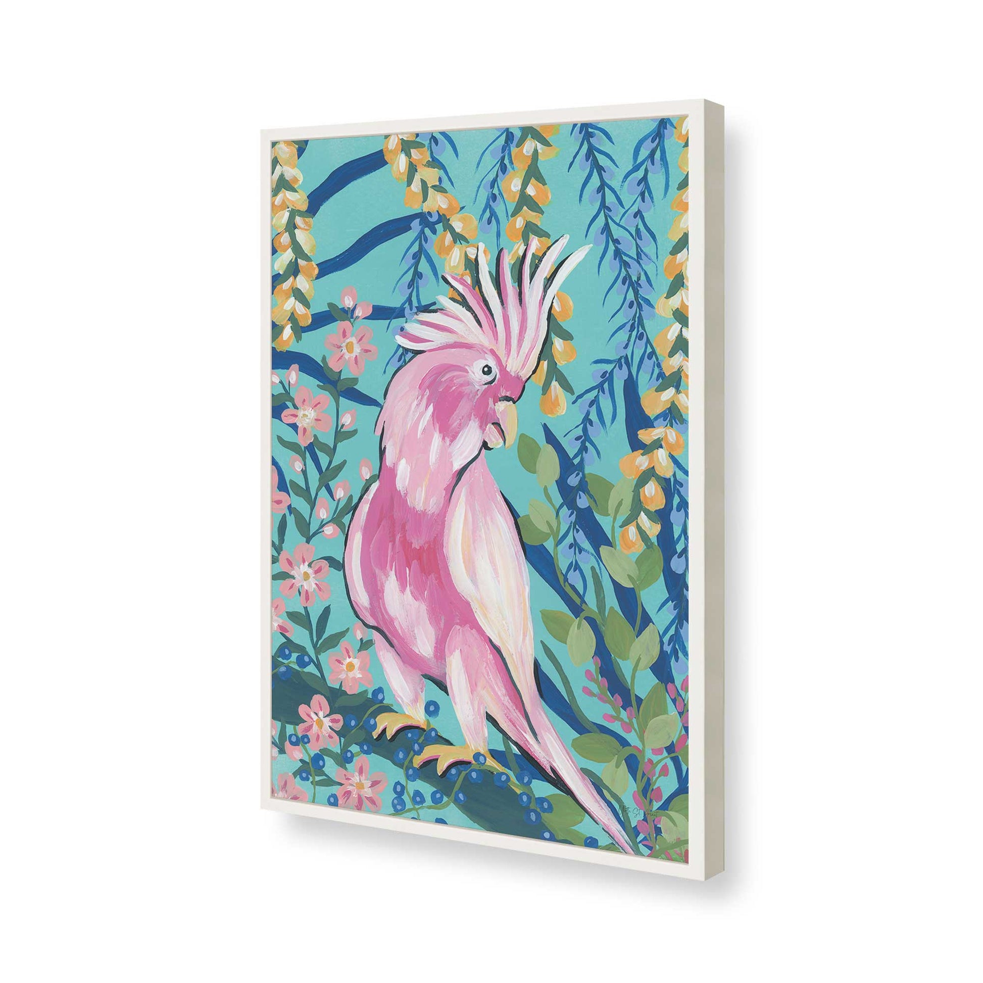 [Color:Opaque White], Picture of art in a Opaque White frame of the corner