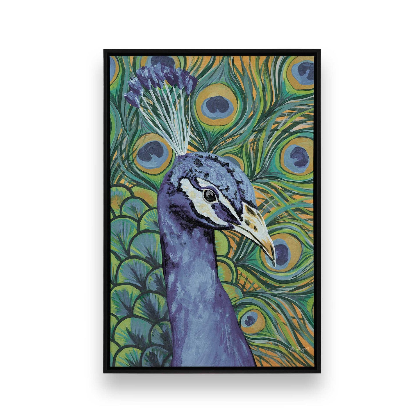 [Color:Satin Black], Picture of art in a Satin Black frame