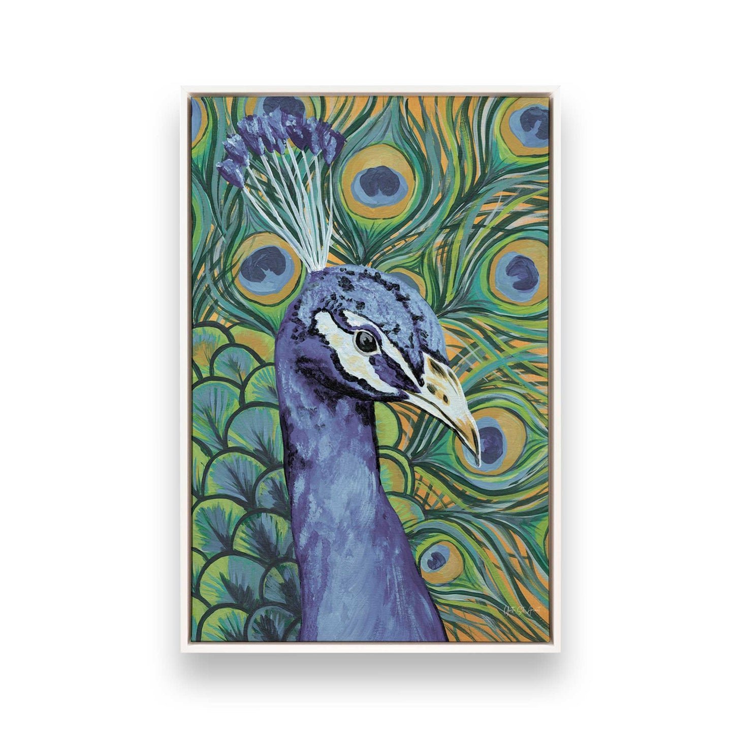 [Color:Opaque White], Picture of art in a White frame