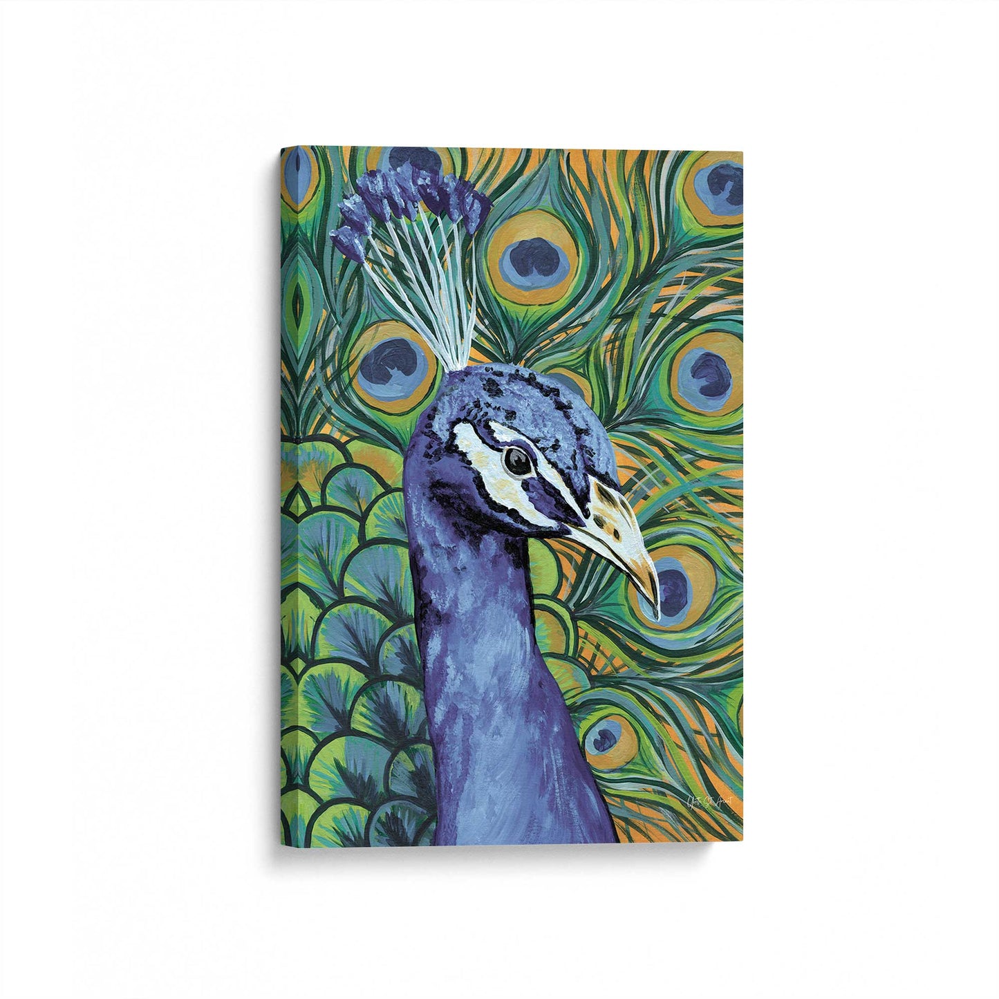 [Color:Stretched Canvas], Picture of art at an angle